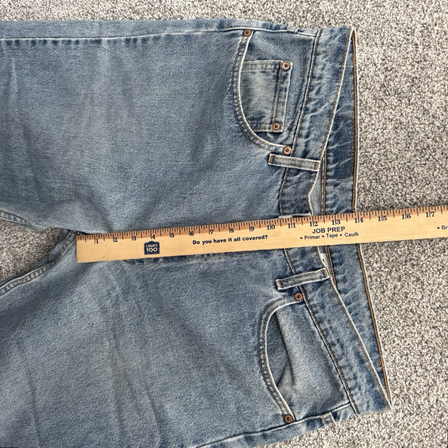 Levi's VINTAGE Levi's 550 Jeans Mens 38X30 Baggy Straight Skater Streetwear 90s Grunge Relaxed Fit Denim Blue Mens Size US 38 / EU 54 - 4 Thumbnail