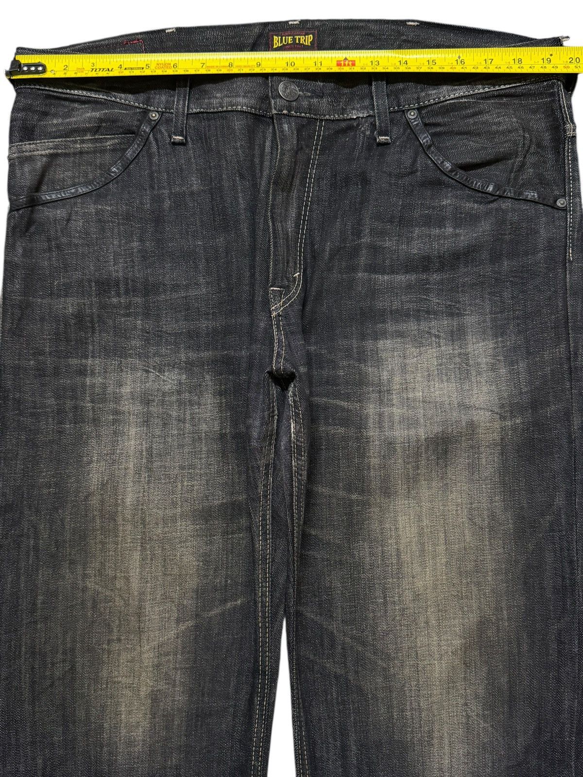 Edwin Vintage 90s Japan Edwin Blue Trip Faded Wash Wide Leg Baggy Size US 38 / EU 54 - 9 Thumbnail