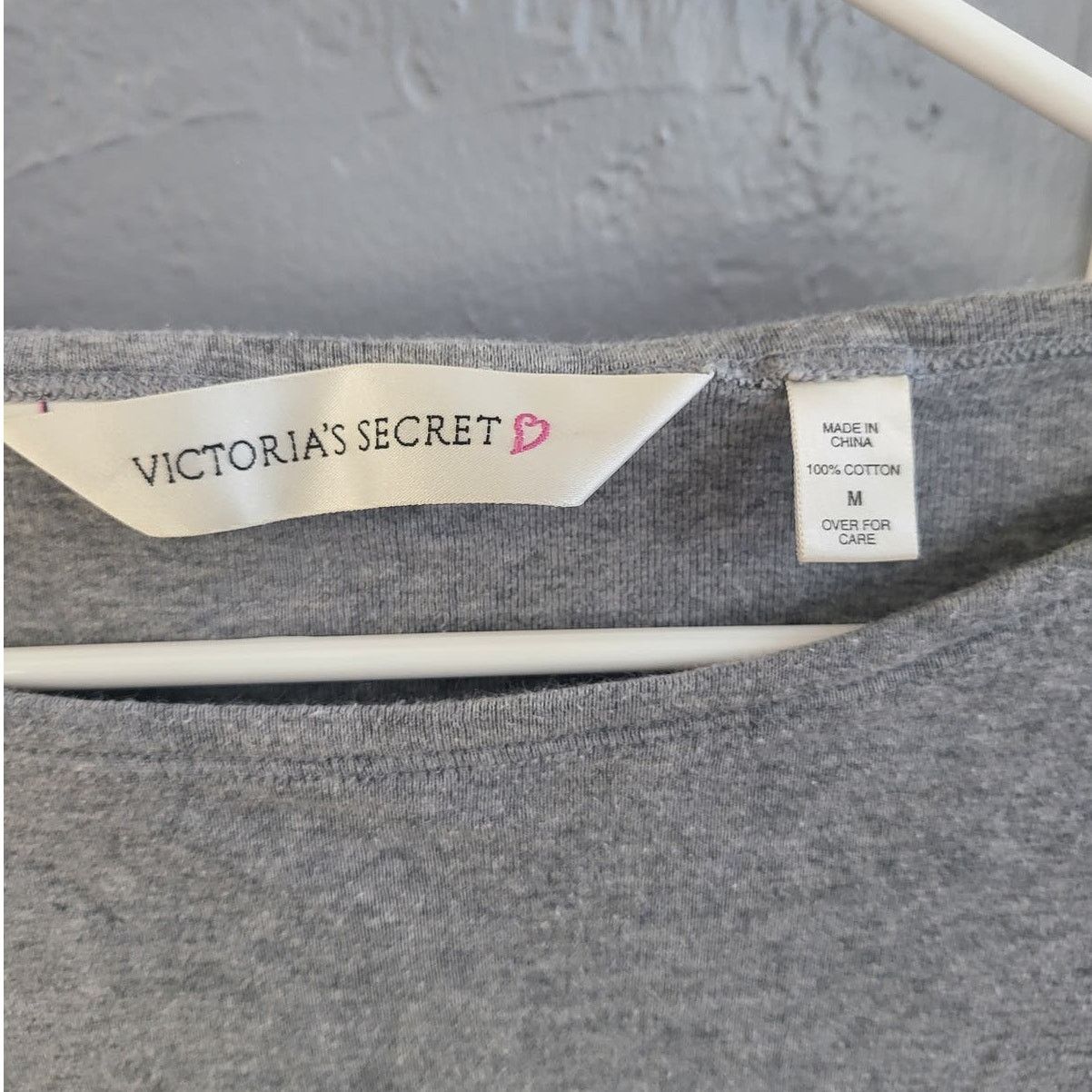 Victoria's Secret Vintage Victoria's Secret Gray 3/4 Sleeve Pajama Top - Med Size ONE SIZE - 2 Thumbnail