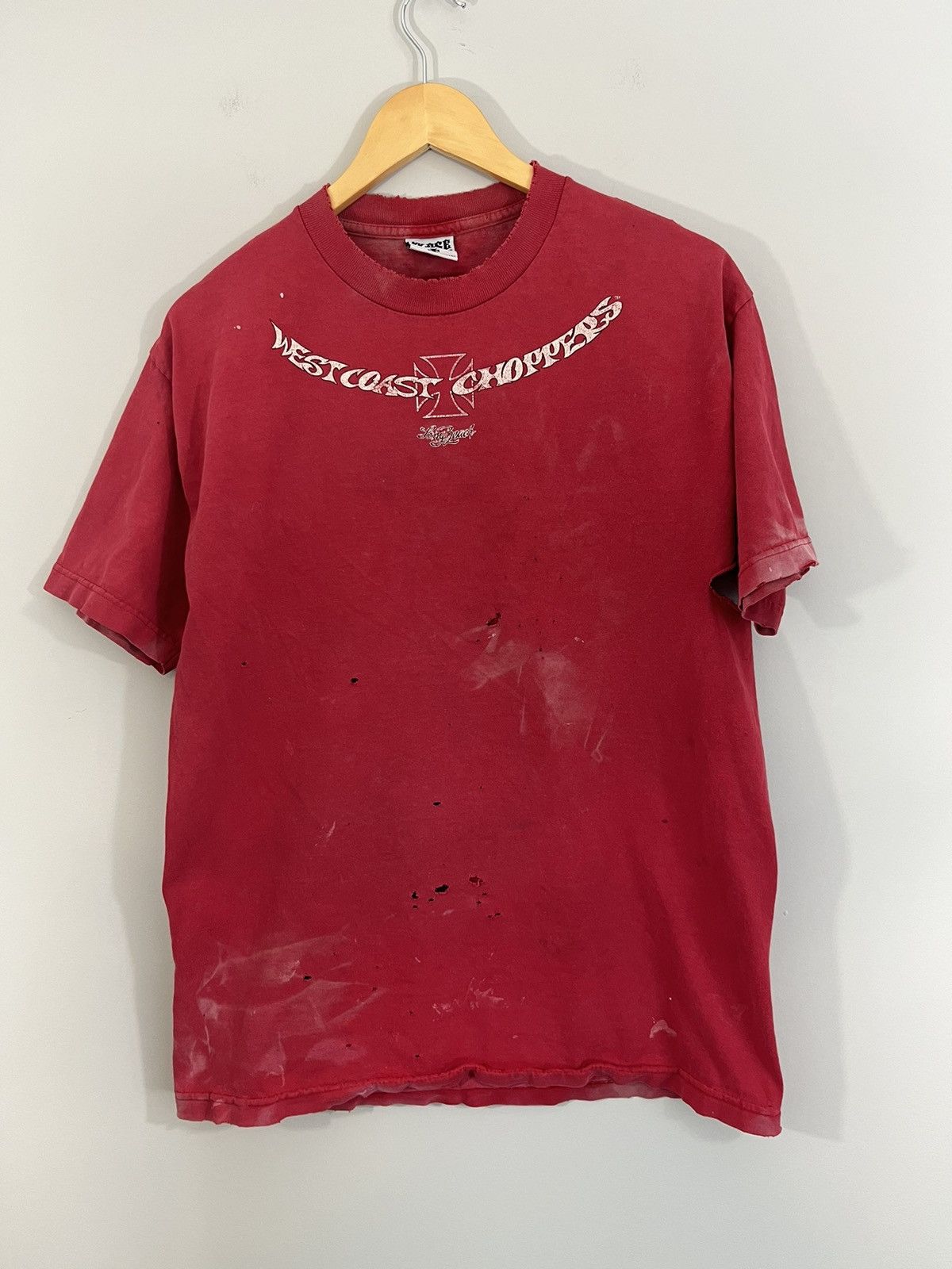 Vintage West Coast Choppers Perfect Sun Faded Thrashed Moto Tee Size US M / EU 48-50 / 2 - 2 Thumbnail
