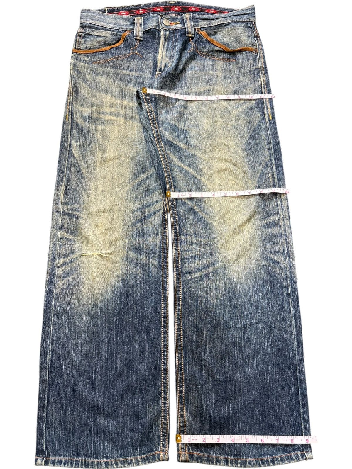Edwin Exclusive Vintage Edwin XV Mud Wash Distress Baggy Jeans Size US 35 - 8 Thumbnail