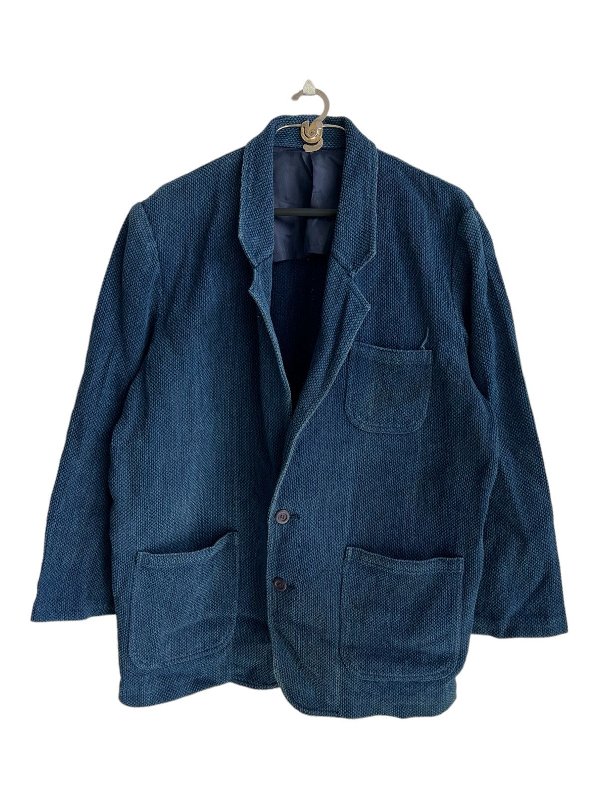 Indigo Vintage 1980s Kiriko Made Indigo Dyed Kendo 3 Pocket Jacket Size US L / EU 52-54 / 3 - 3 Thumbnail