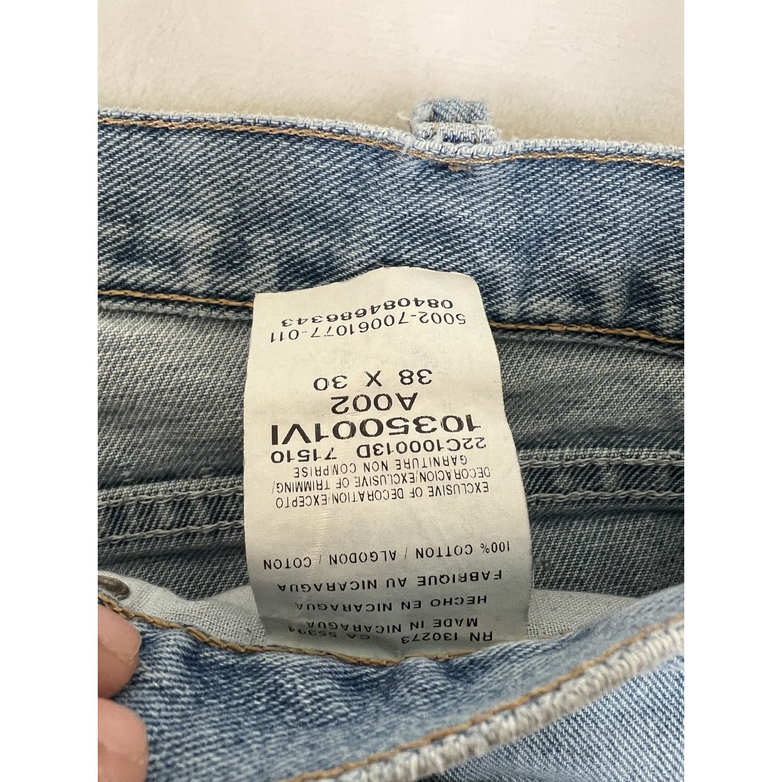 Wrangler Wrangler Men's Jeans Size 38x30 Straight Fit Blue Cotton Size US 38 / EU 54 - 5 Thumbnail