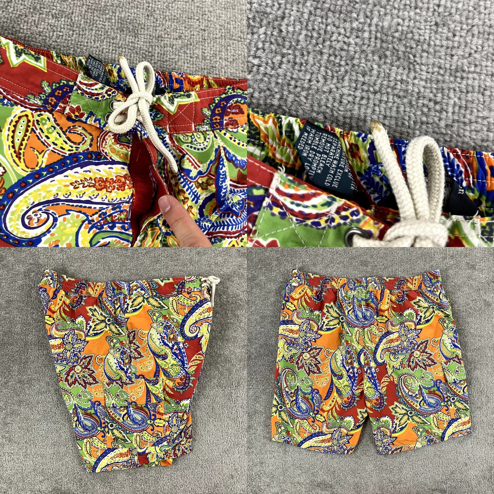 Polo Ralph Lauren POLO RALPH LAUREN Swim Trunks Mens 32 x 7" Unlined Paisley Board Shorts Size US XS / EU 42 / 0 - 8 Thumbnail