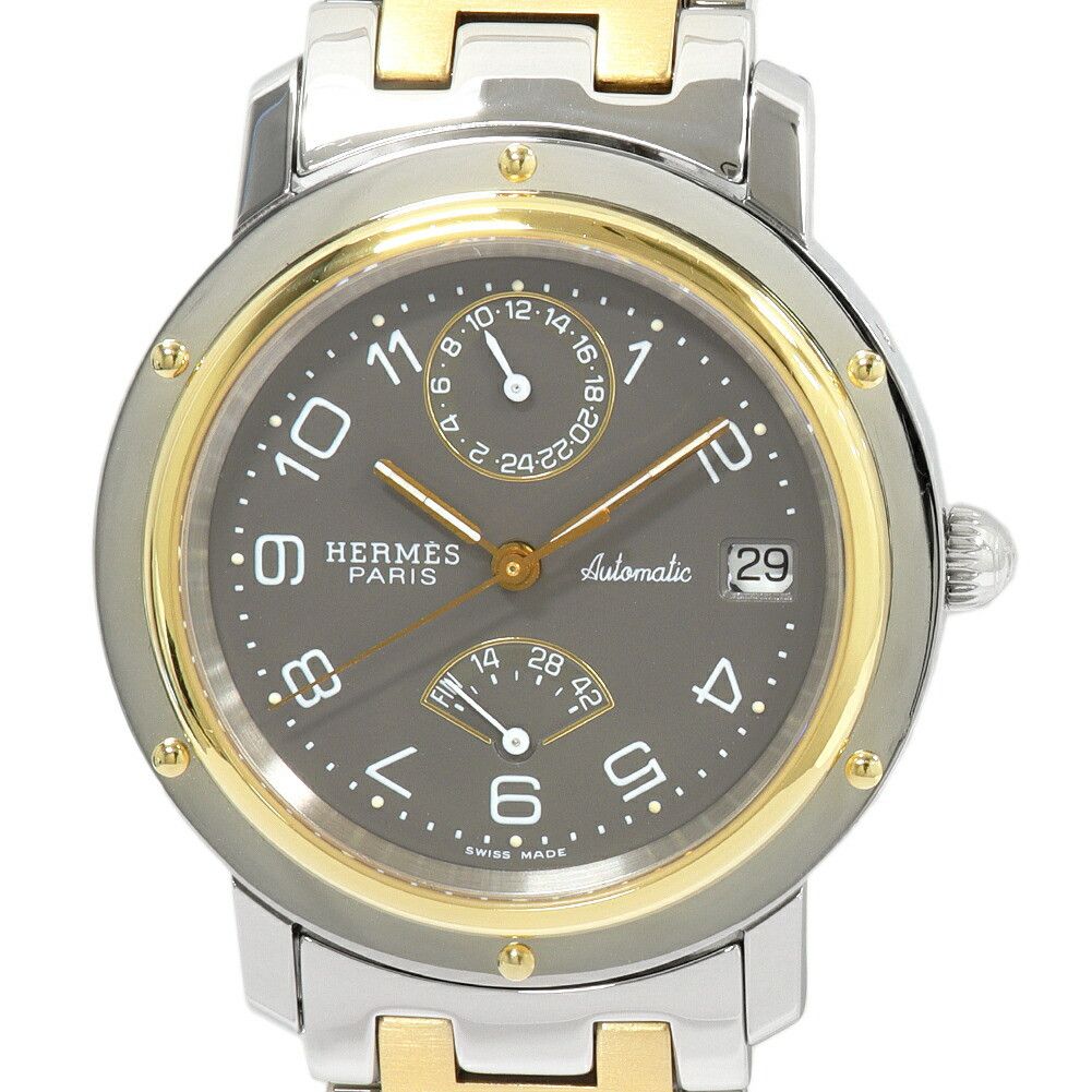 Hermes Hermes Hermes Clipper Power Reserve Stainless Steel Gold Plated Men Metal Automatic CL5.720 DUTY FREE for USA Size ONE SIZE - 1 Thumbnail