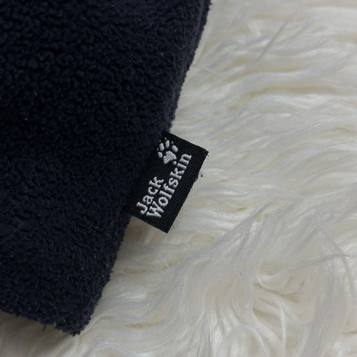 Jack Wolfskin Jack Wolfskin hat unisex Fleece Paw Beanie Hat Black/Blue Size ONE SIZE - 4 Thumbnail