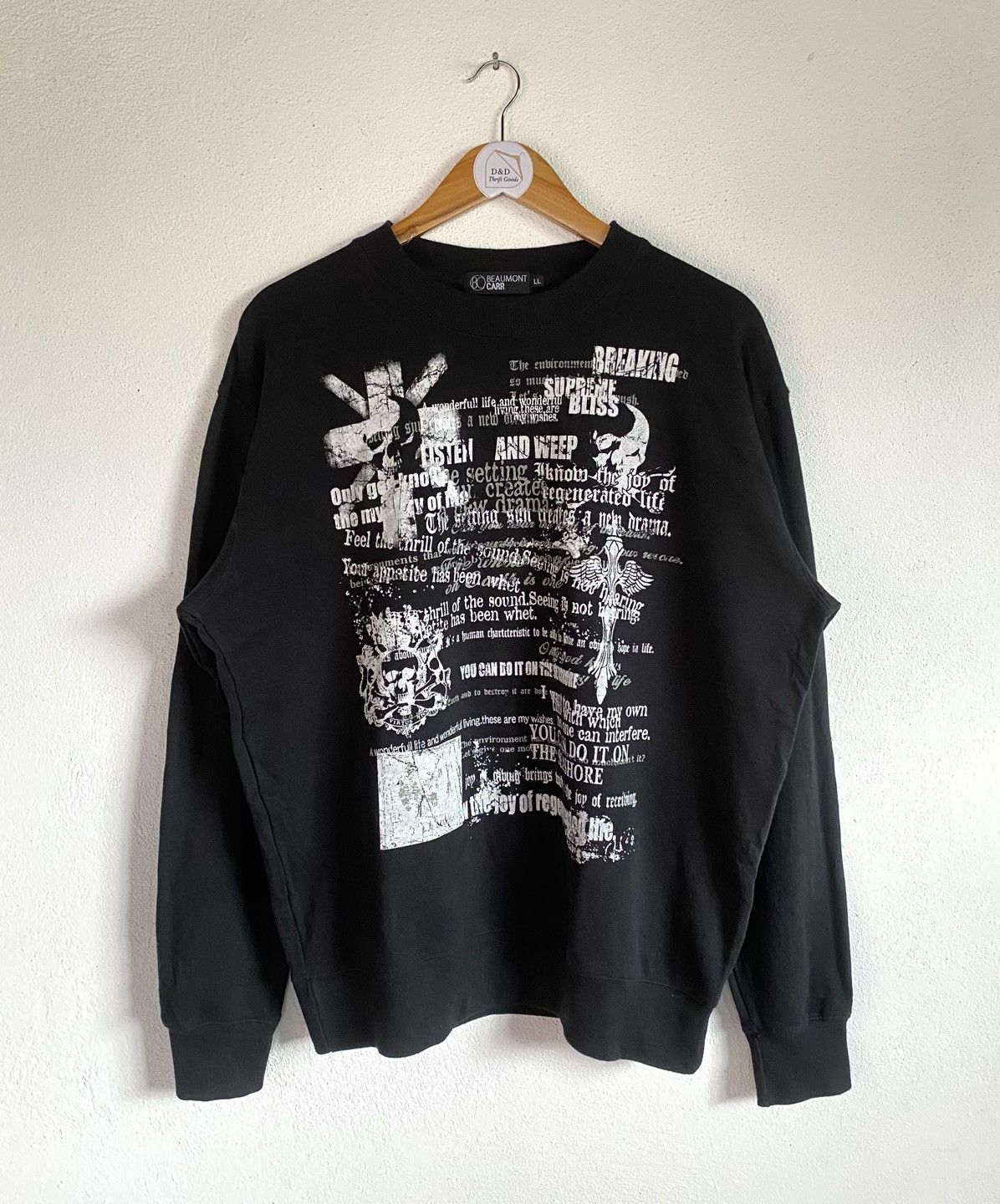 Japanese Brand Vintage Beumont Carr Graphic Sweatshirt Size US L / EU 52-54 / 3 - 1 Thumbnail