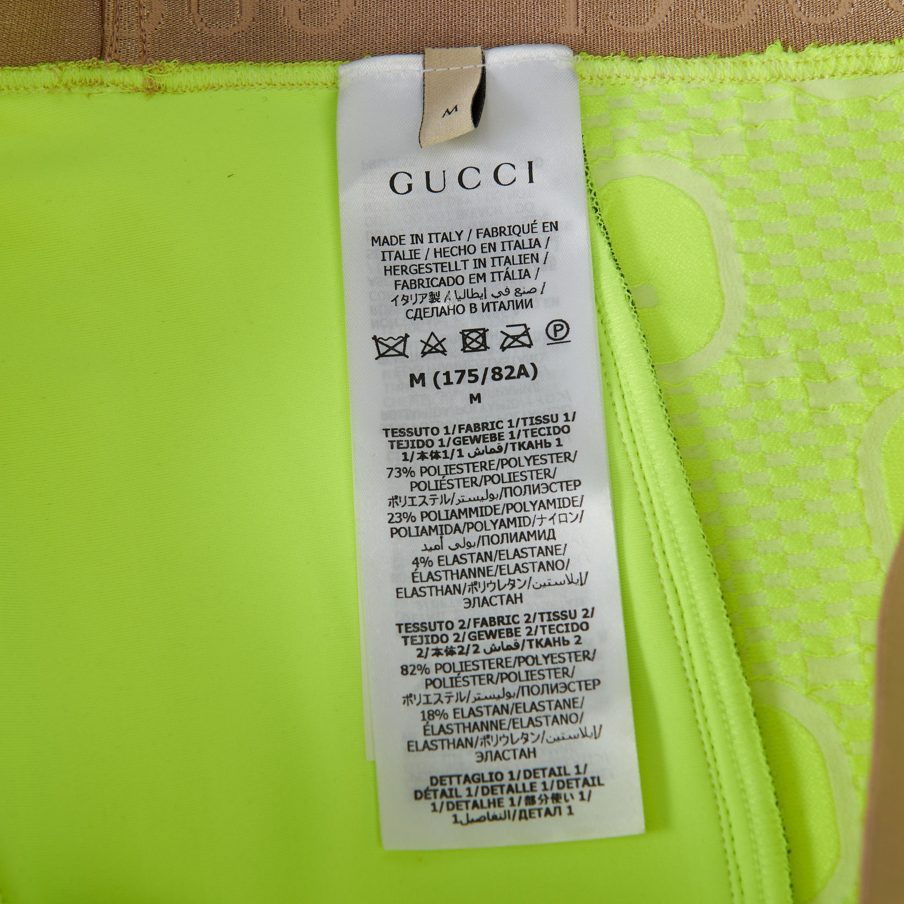 Gucci GG Stretch Jersey Neoprene Leggings In Fluorescent Yellow Size US 30 / EU 46 - 10 Thumbnail