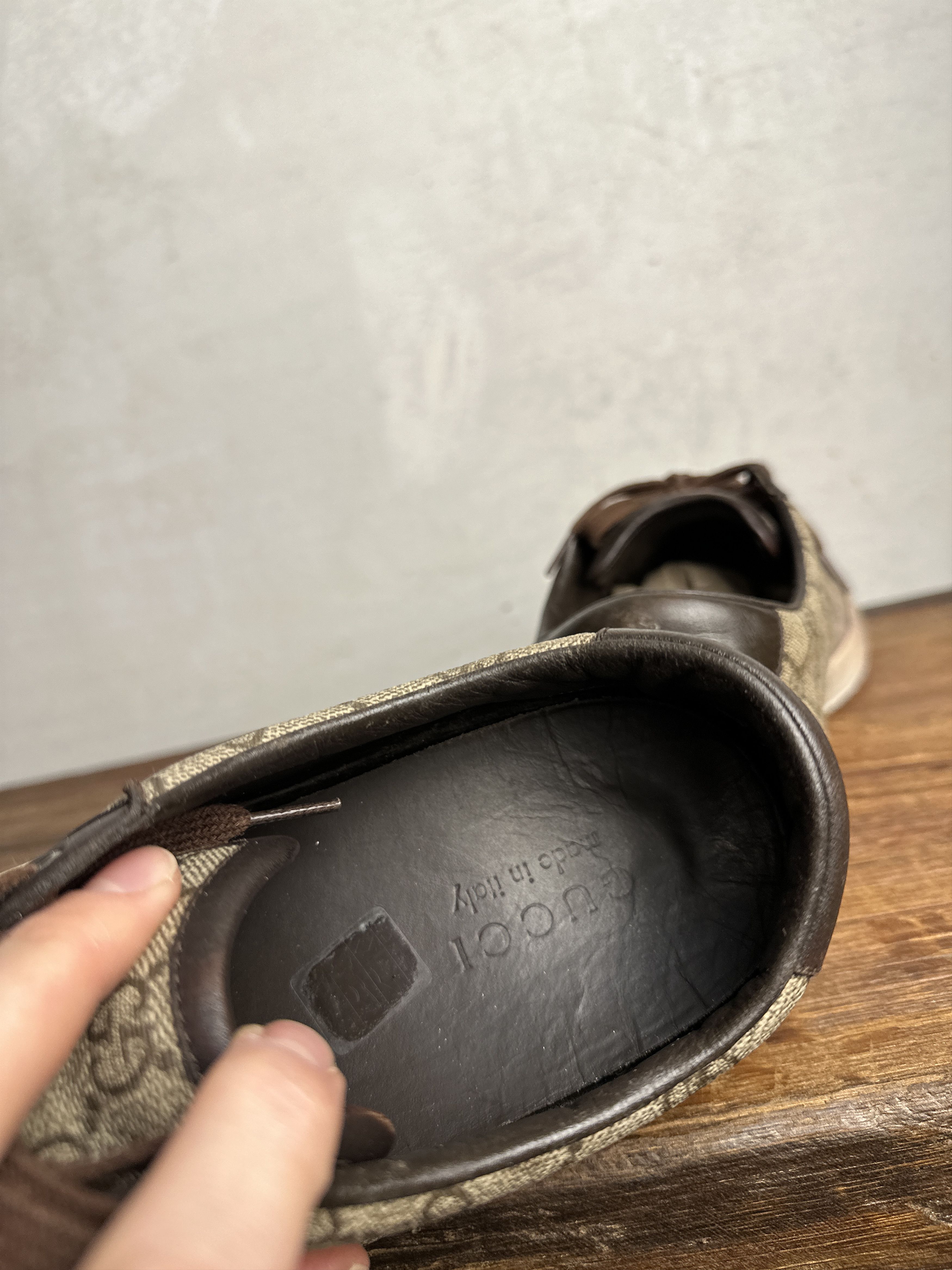 Gucci Gucci GG Logo Supreme Leather Sneakers Size US 11 / EU 44 - 12 Thumbnail