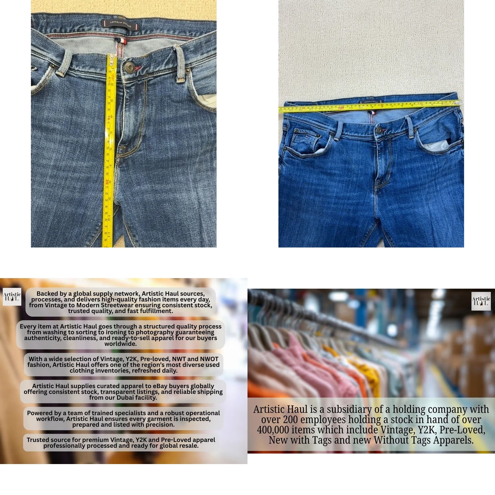 Tommy Hilfiger Tommy Hilfiger Denton Stretch Straight Jeans Men's 36x32 Blue Denim Size US 36 / EU 52 - 8 Thumbnail