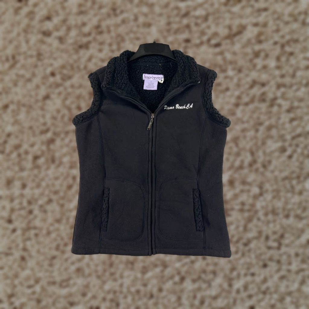 Vintage VINTAGE Karizma Vest Womens M Black Full Zip Polyester Fleece Size M / US 6-8 / IT 42-44 - 1 Thumbnail