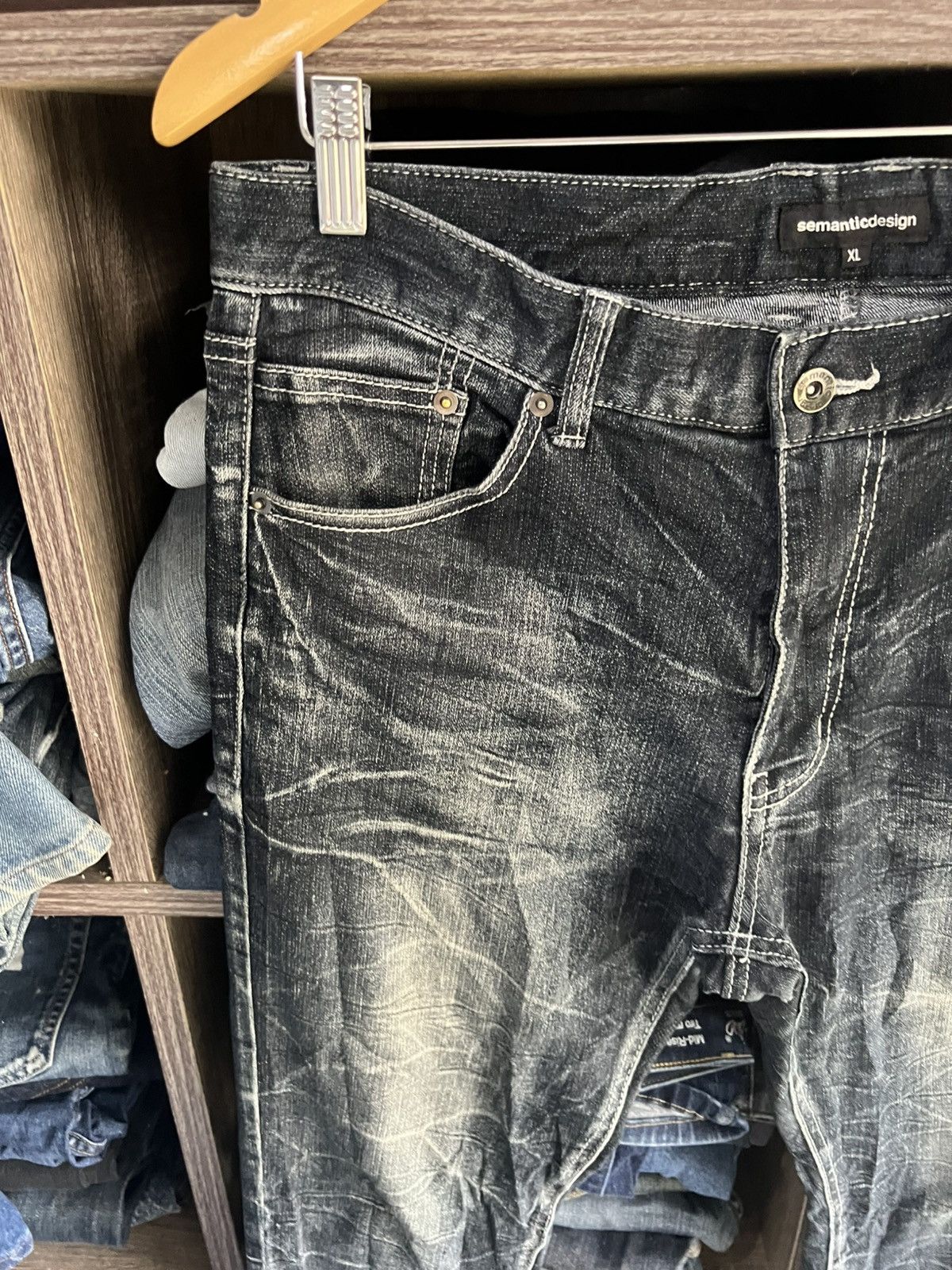 semanticdesign 🔥Rare Semantic Design Flared Distressed Denim Size US 35 - 6 Thumbnail