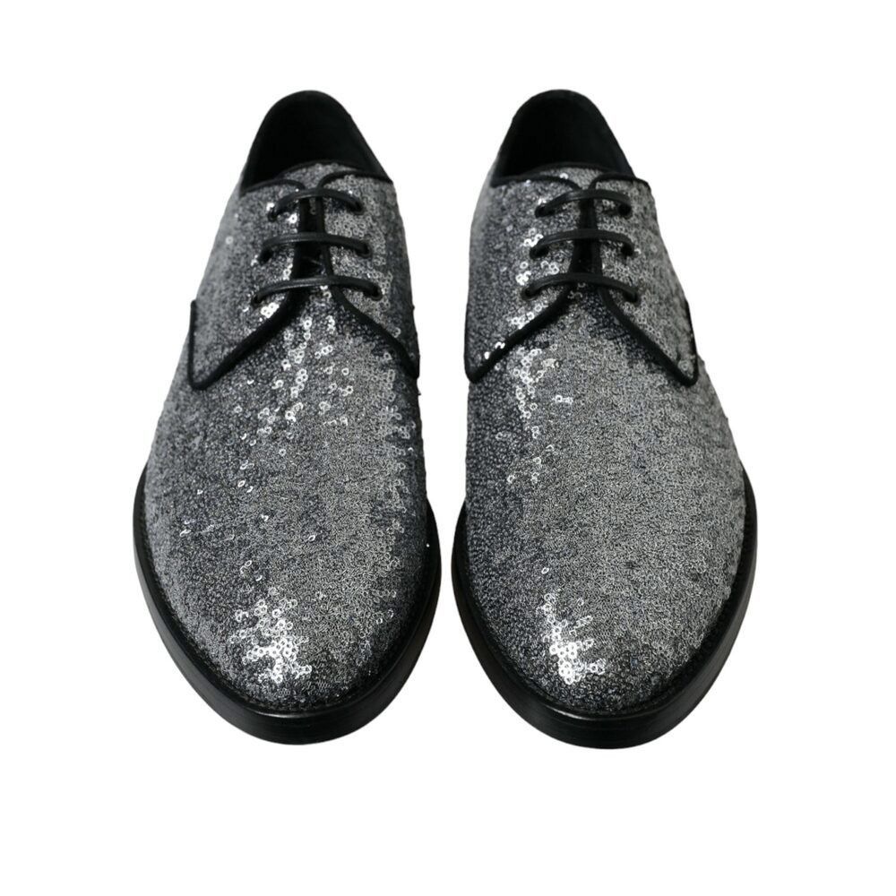 Dolce & Gabbana Dolce & Gabbana Exquisite Sequined Derby Dress Shoes Size US 6 / EU 39 - 2 Thumbnail