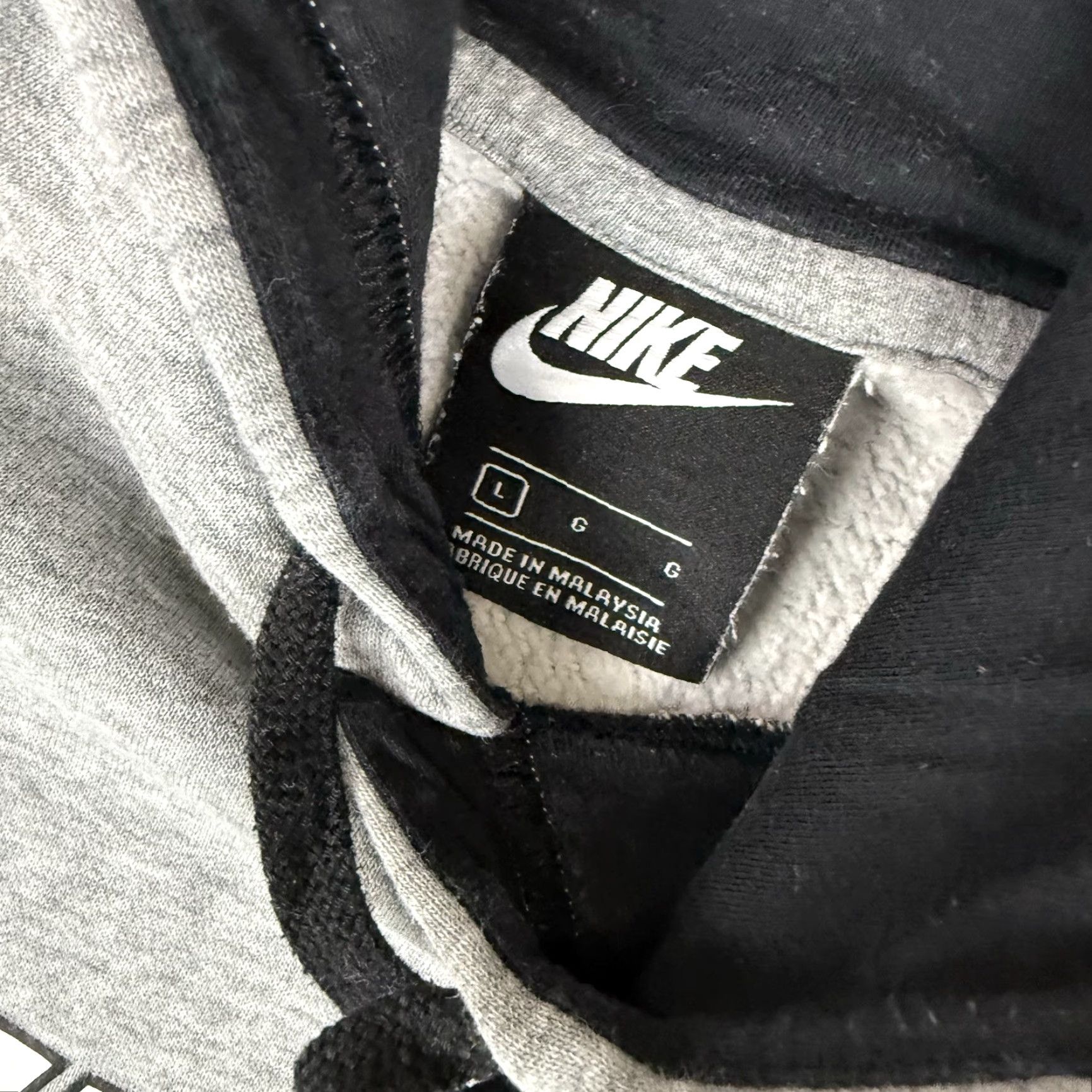 Nike Nike Sweatshirt Mens Hoodie Adult L Gray Logo Swoosh Distressed Pockets Regular Crew Neck Pullover Classic Sports All Seasons Size US L / EU 52-54 / 3 - 3 Thumbnail