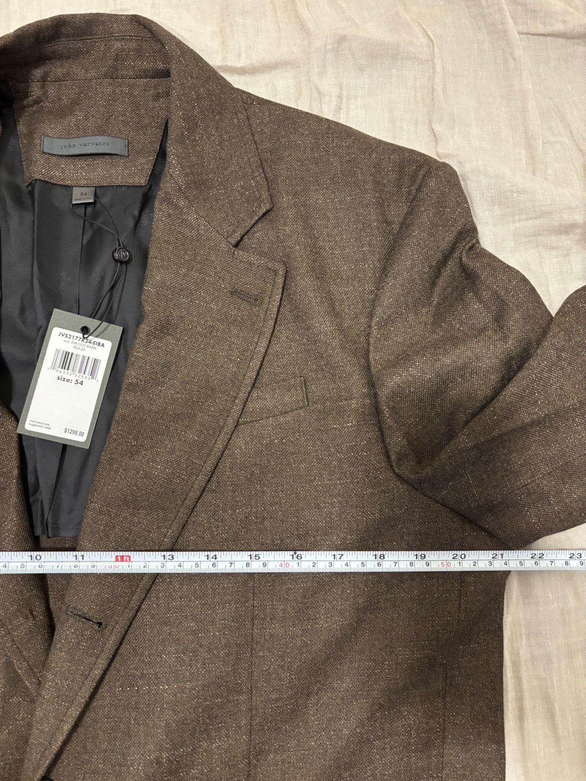 John Varvatos $1298 NWT John Varvatos Rind Jacket Men's Brown 54 EU 44 US Size 44R - 12 Thumbnail