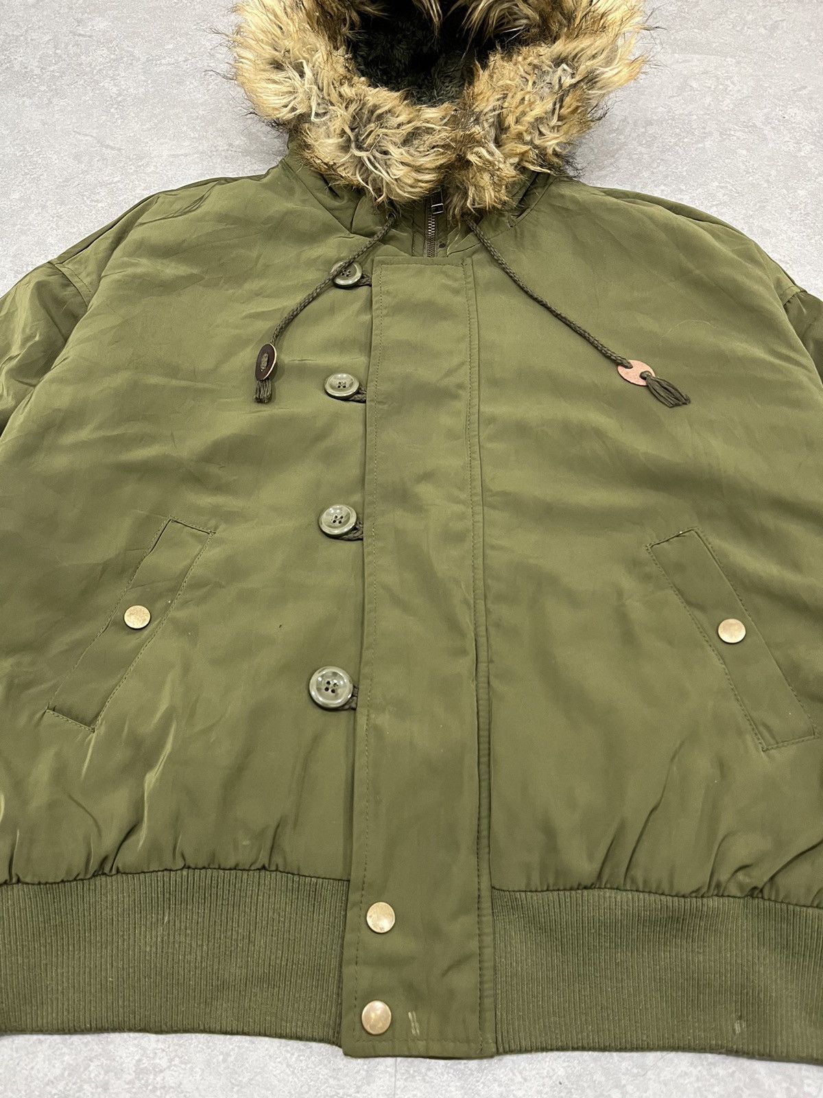If Six Was Nine 2000s Bomber N2B Type KMRii Style Puffer Faux Fur Jacket Size US L / EU 52-54 / 3 - 8 Thumbnail