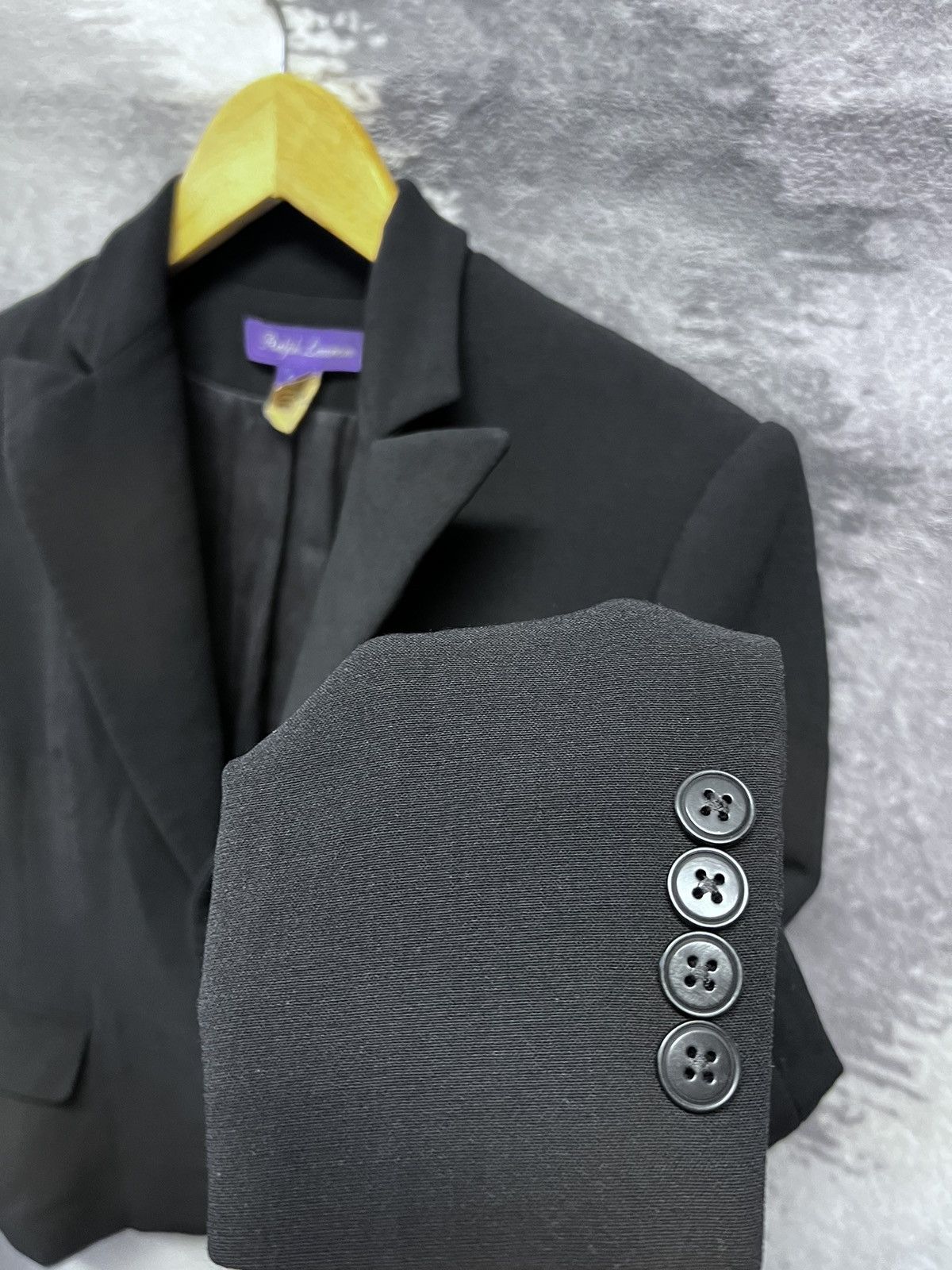 Designer × Ralph Lauren Purple Label Ralph Lauren Purple Label black wool-silk blazer luxury Size M / US 6-8 / IT 42-44 - 3 Thumbnail