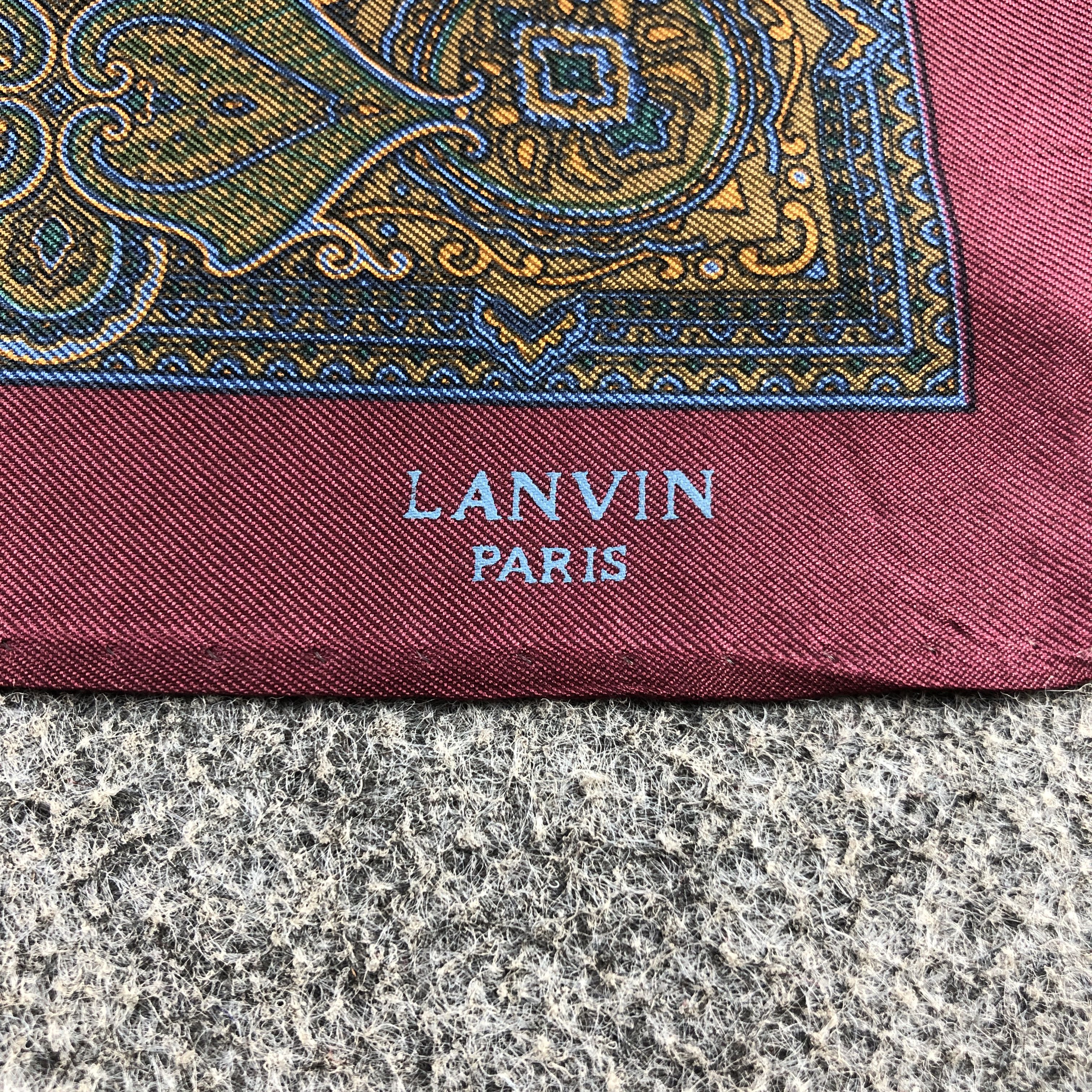 Lanvin Lanvin Paisley Handkerchief Neckerchief Bandana H2775 Size ONE SIZE - 4 Thumbnail