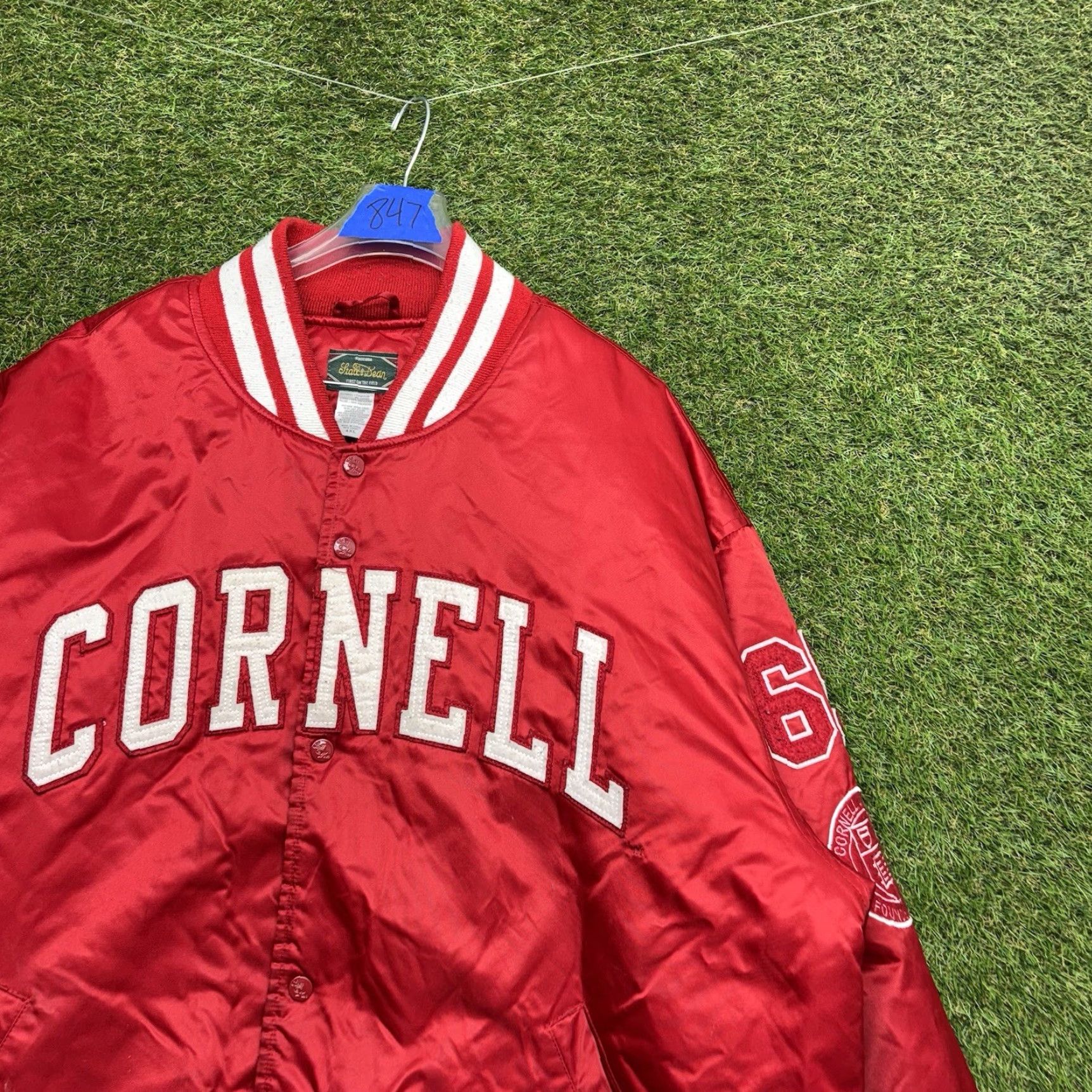 Vintage Stall And Dean Cornell Jacket Mens 4XL Red Embroidered Varsity Satin Snap Close Size US XXL / EU 58 / 5 - 3 Thumbnail