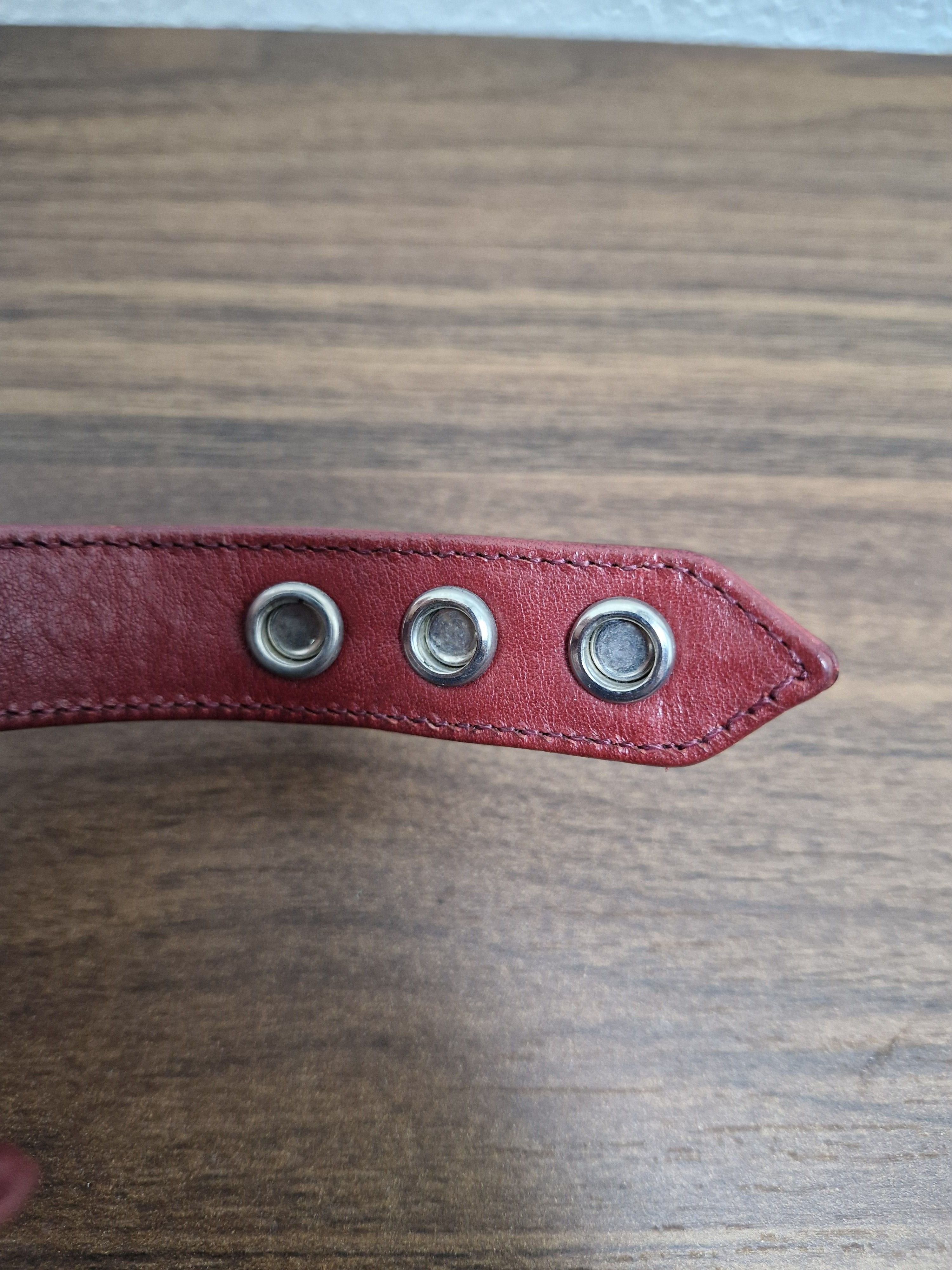 Chrome Hearts CHROME HEARTS Red Leather Heart Snap Bracelet Size ONE SIZE - 5 Thumbnail