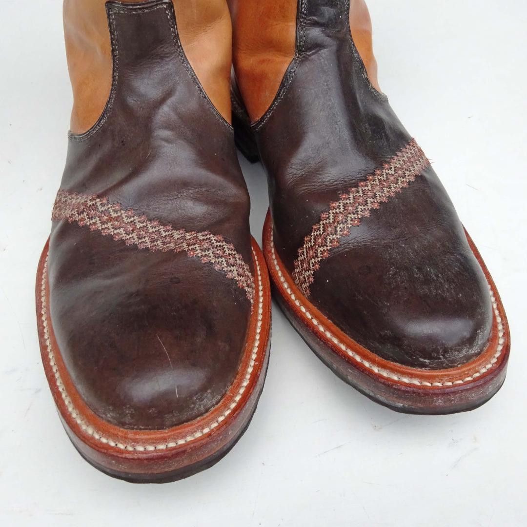 Number (N)ine AW02 "Nowhere Man" Leather Rabbit Fur Boots Size US 10 / EU 43 - 8 Thumbnail