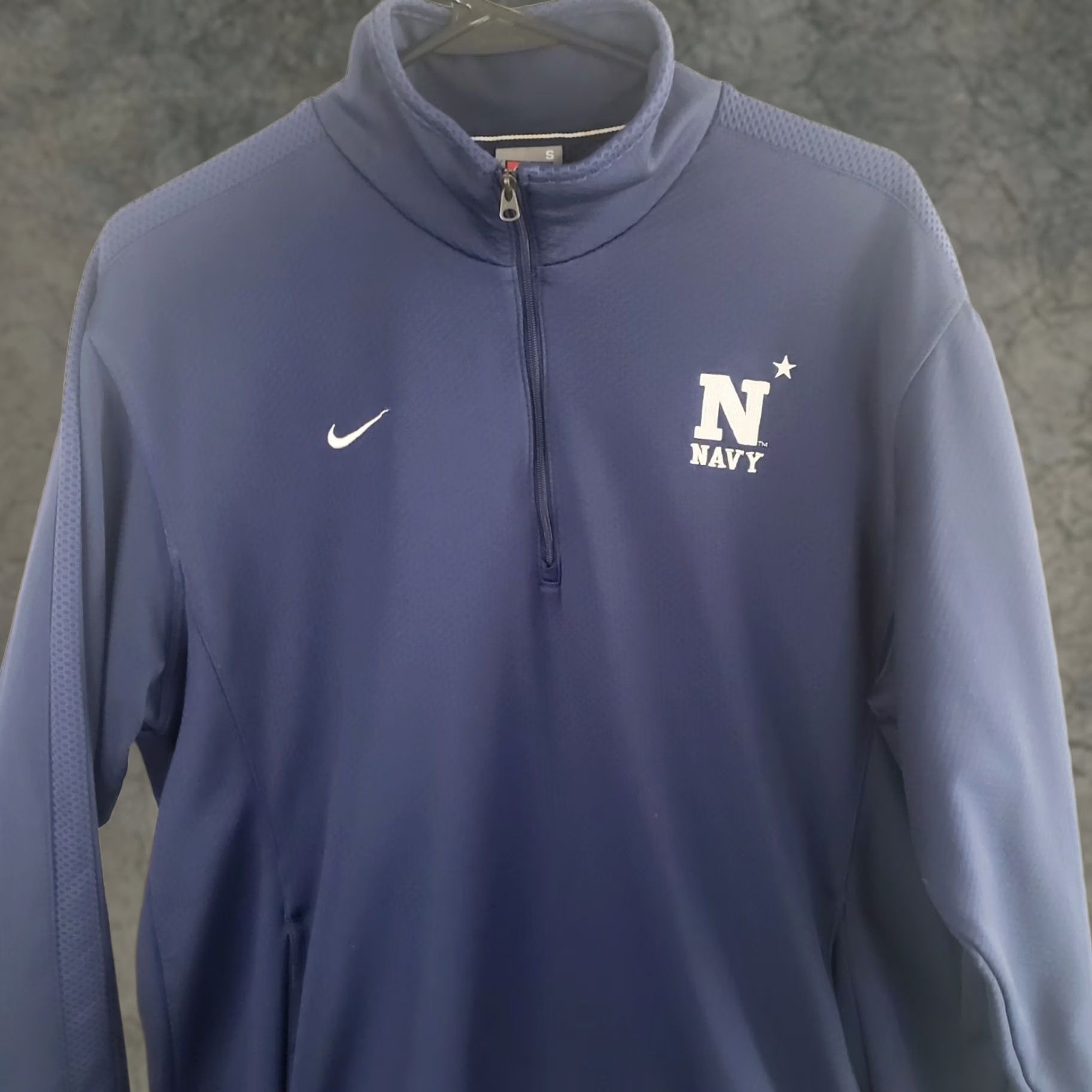 Nike Nike Naval Academy Men's Quarter Zip Pullover Long Sleeve Navy Blue 1/4 Zip Size US S / EU 44-46 / 1 - 1 Thumbnail