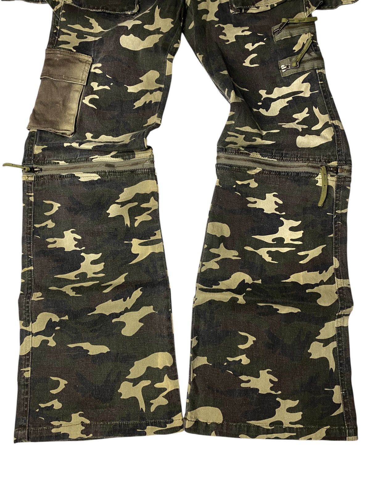 If Six Was Nine 2000's Happy Valley Military Multipocket Flared Pants Size US 26 / EU 42 - 7 Thumbnail