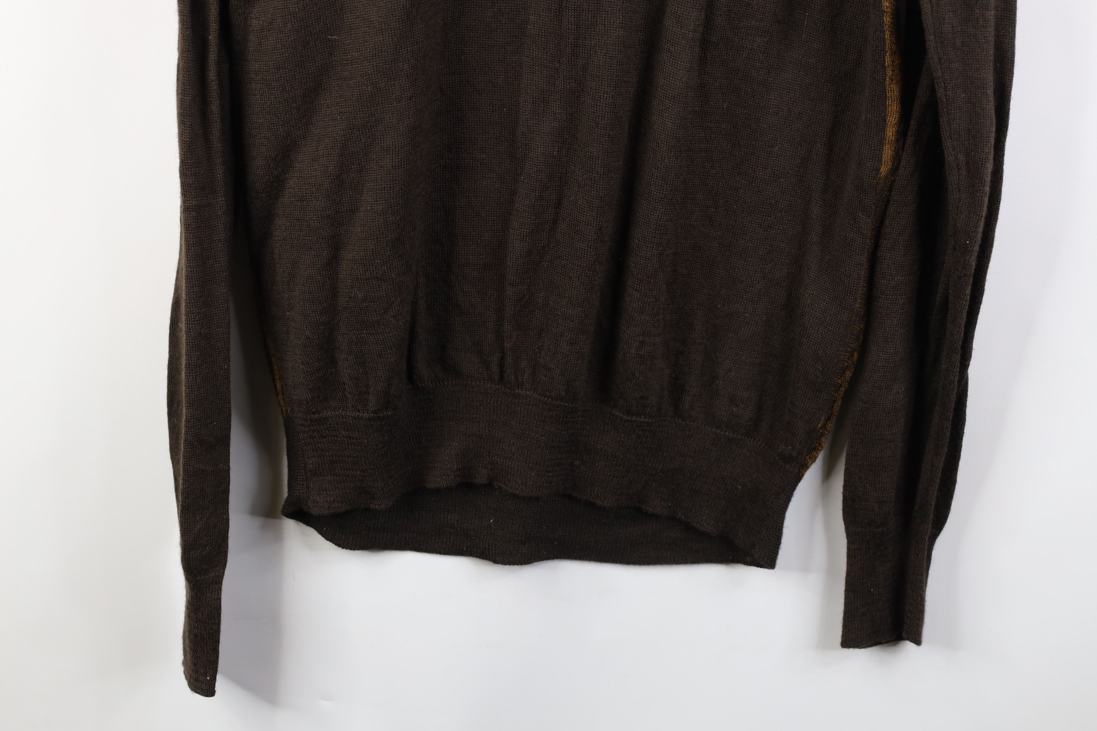 Vintage Vintage 90s Coogi Style Knit 1/4 Half Zip Sweater Earth Tone Size US L / EU 52-54 / 3 - 10 Thumbnail