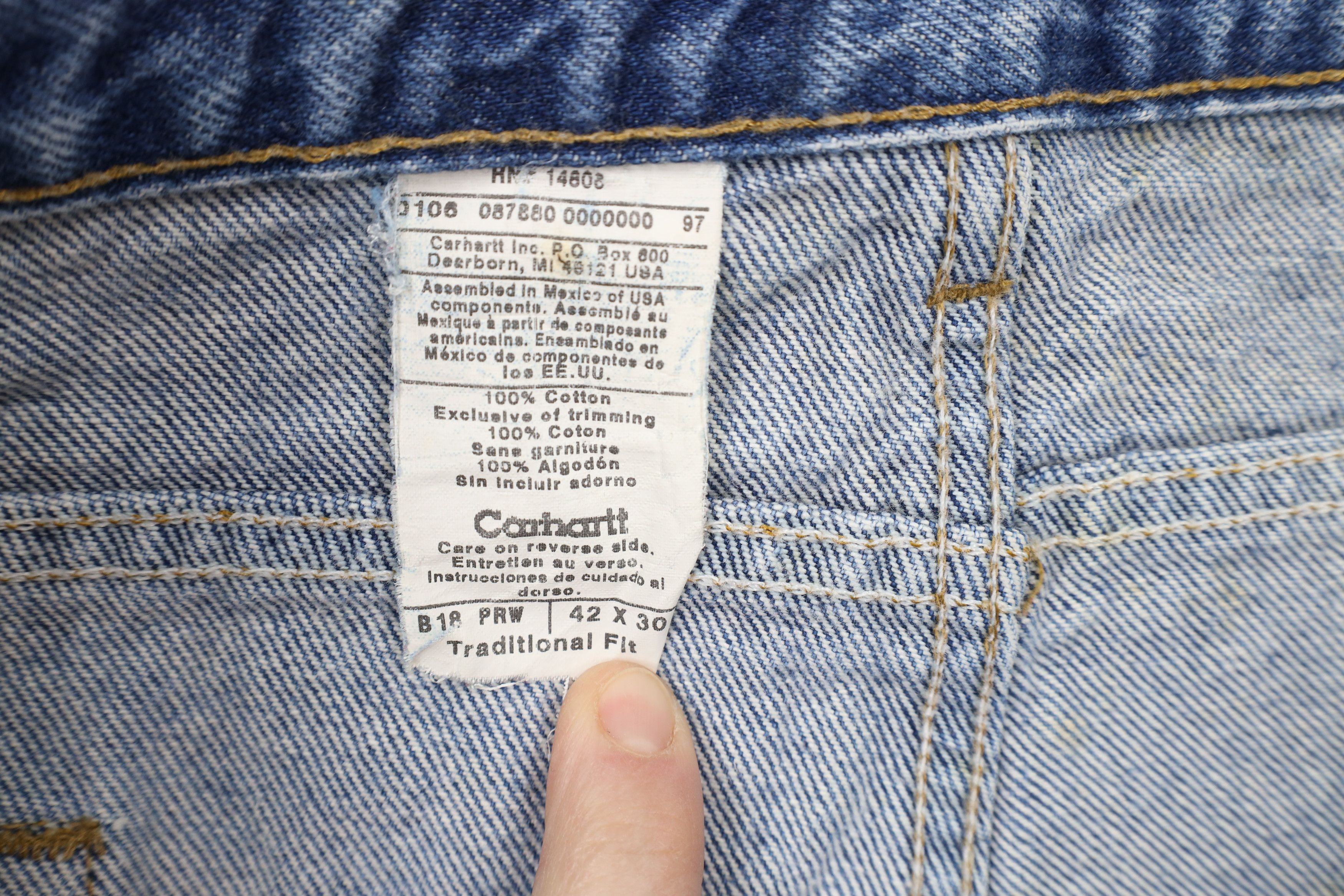 Carhartt × Vintage Vintage Carhartt Spell Out Traditional Fit Denim Jeans Blue Size US 42 / EU 58 - 8 Thumbnail