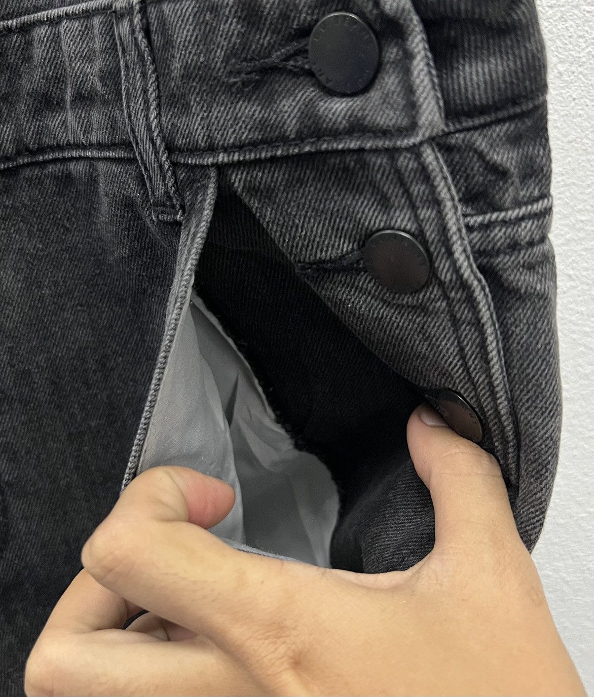 GU × Vintage GU Black Denim Overalls Size US 34 / EU 50 - 9 Thumbnail