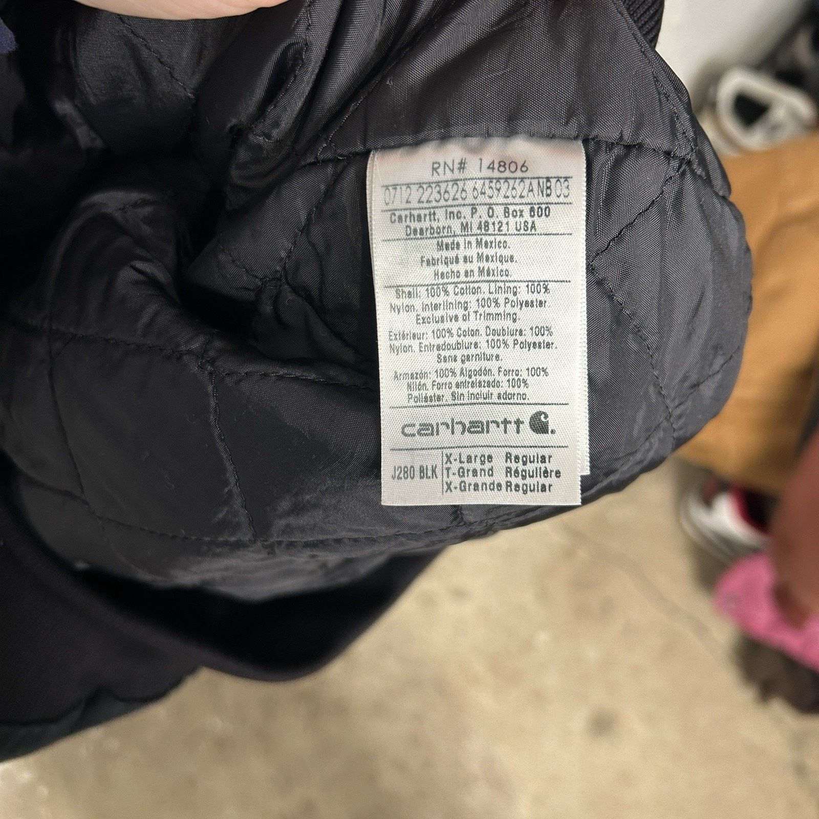 Carhartt Vintage Carhartt Quilted Hooded Active Jacket “Black” J280 Size US XL / EU 56 / 4 - 12 Thumbnail