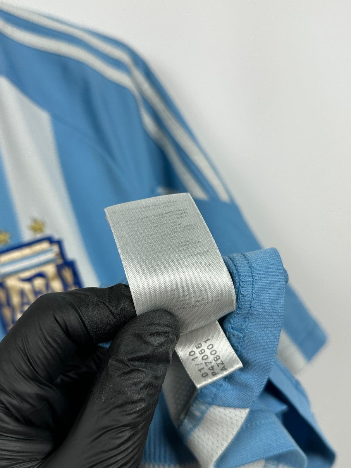 Adidas 2008 Adidas Argentina National Team Vintage Soccer Jersey Size US L / EU 52-54 / 3 - 25 Thumbnail