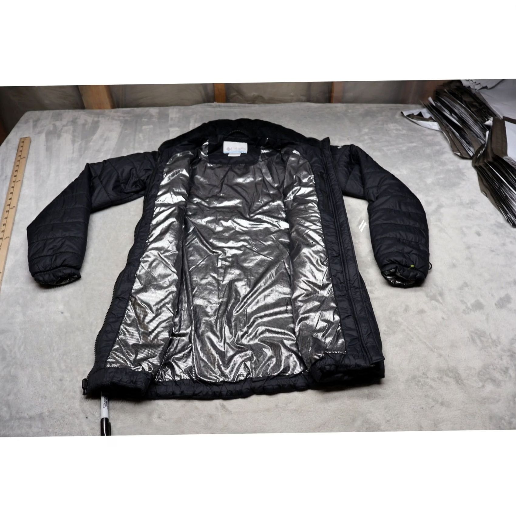 Vintage Columbia Jacket Womens Small Black Omni Heat Insulated Puffer Full Zip Size S / US 4 / IT 40 - 4 Thumbnail