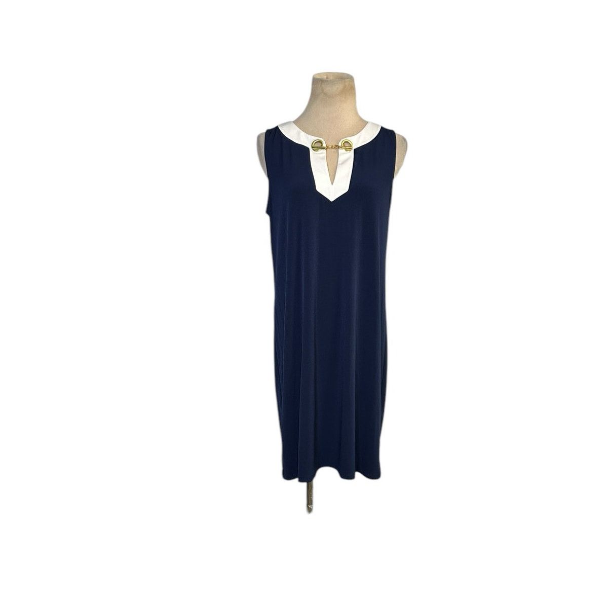 Michael Kors Michael Kors gold-tone chain collar accent dress size Medium Size M / US 6-8 / IT 42-44 - 15 Thumbnail