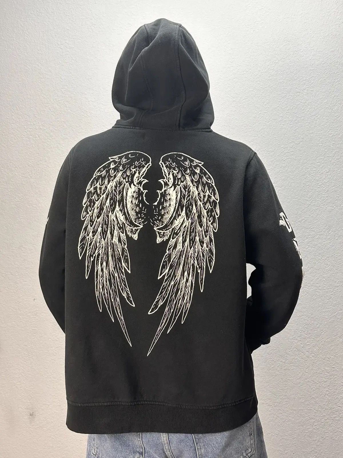 Japanese Brand × Vintage SALE💣Vintage Hoodie Bones Dragon rock gothic sk8 avangarde Size US M / EU 48-50 / 2 - 1 Thumbnail