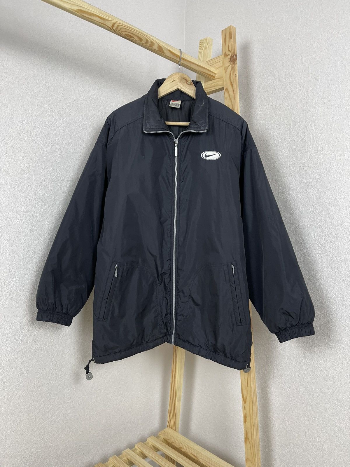 Nike × Vintage Vintage Y2k Nike Big Swoosh Jacket Size US L / EU 52-54 / 3 - 2 Thumbnail