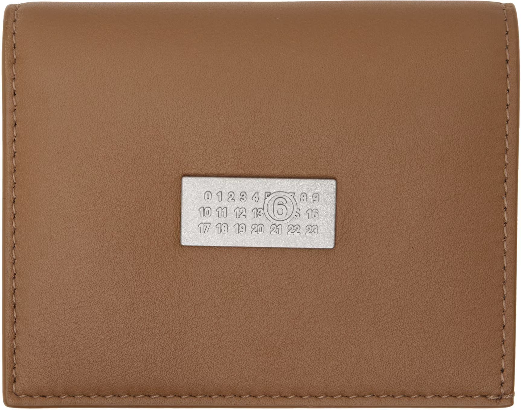 MM6 × Maison Margiela MM6 Maison Margiela Tan Leather Wallet Size ONE SIZE - 1 Thumbnail