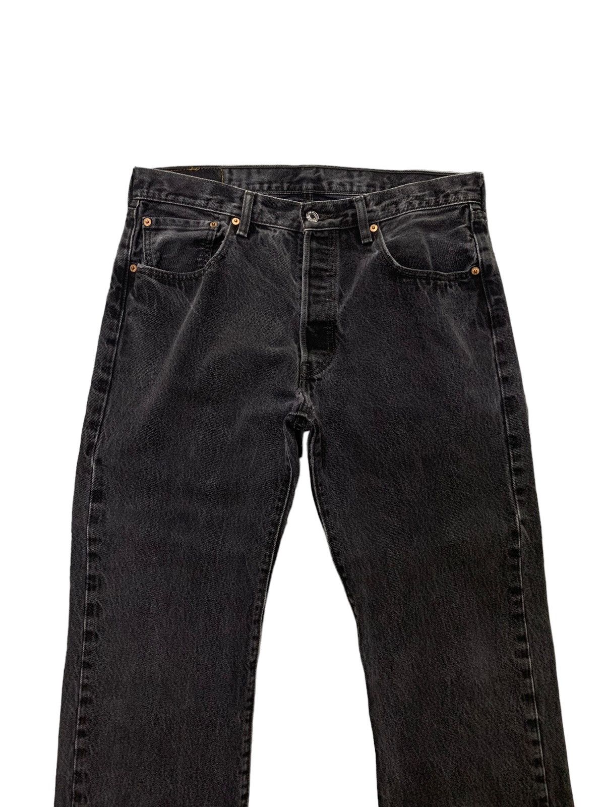 LVC × Levi's × Vintage Vintage Levis 501 faded super black distressed jeans pants Size US 34 / EU 50 - 4 Thumbnail