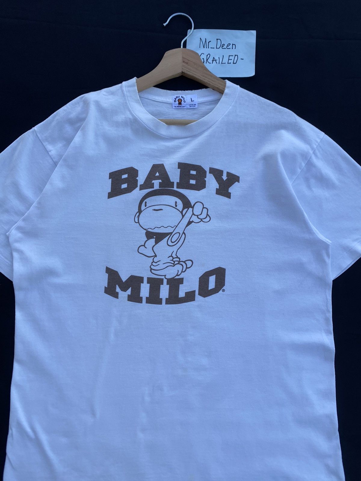 Bape Rare Vintage Baby Milo Bape Tshirt Size US L / EU 52-54 / 3 - 1 Thumbnail