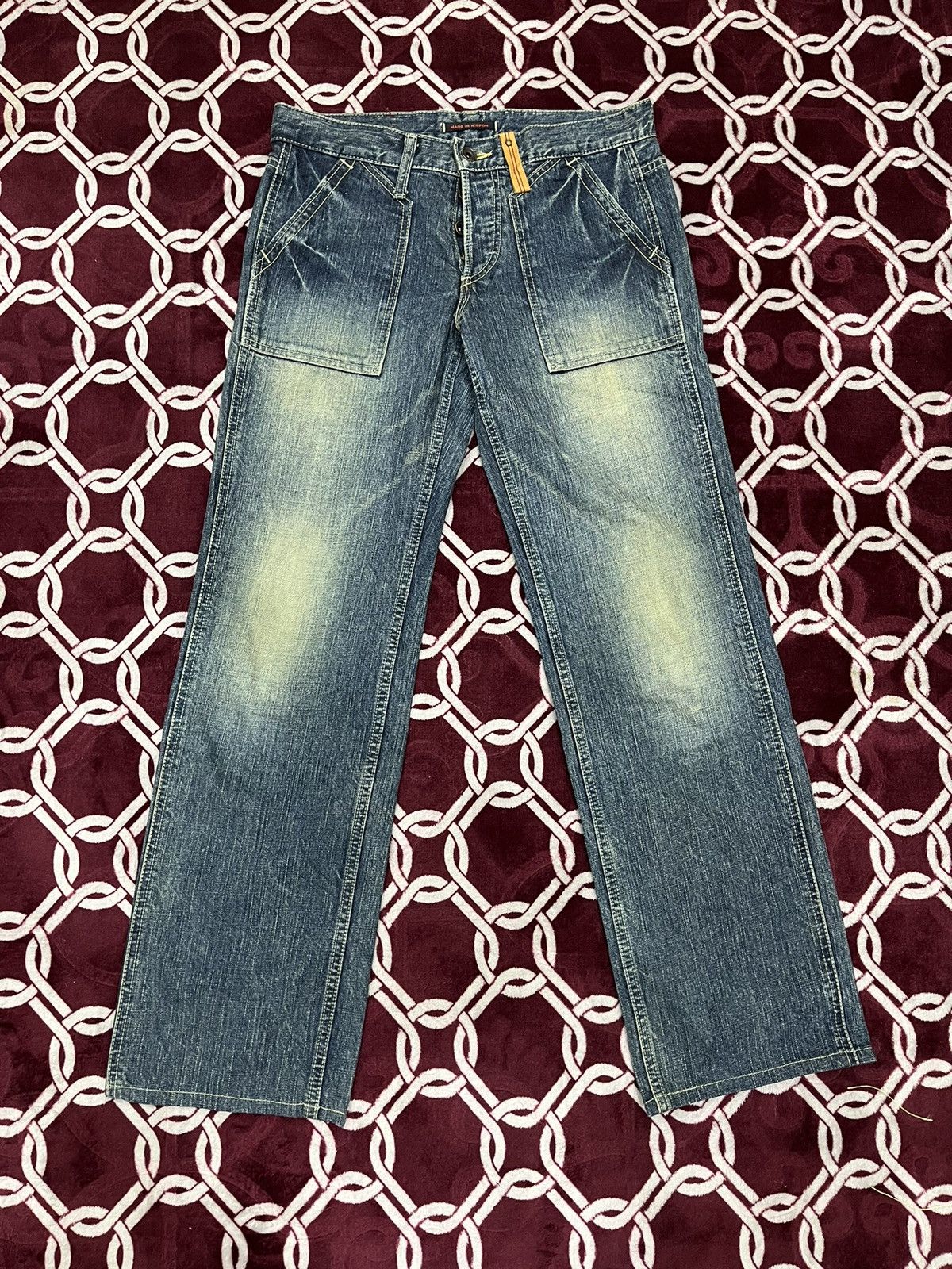 image of Archival Clothing x Avant Garde Et Boite By Blueway Bush Pants Denim, Men's (Size 30)