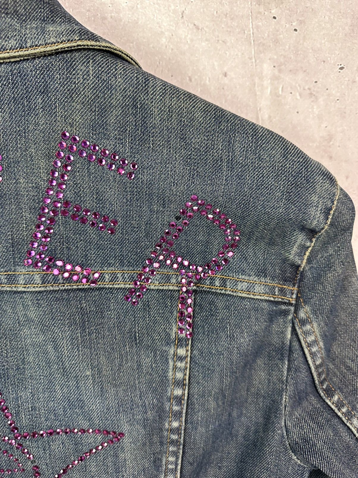 John Richmond Vintage Richmond Sequin Logo Denim Women’s Jacket Size S / US 4 / IT 40 - 10 Thumbnail