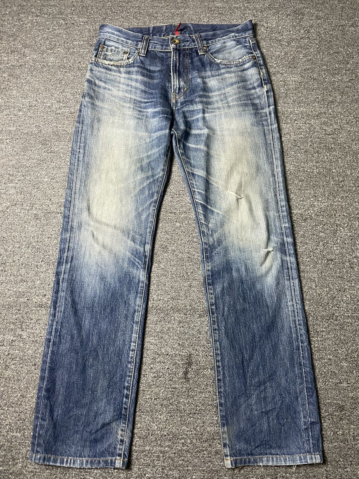 Japanese Brand × Uniqlo × Vintage UNIQLO Brand Straight Cut Jeans (91) Size US 32 / EU 48 - 1 Thumbnail