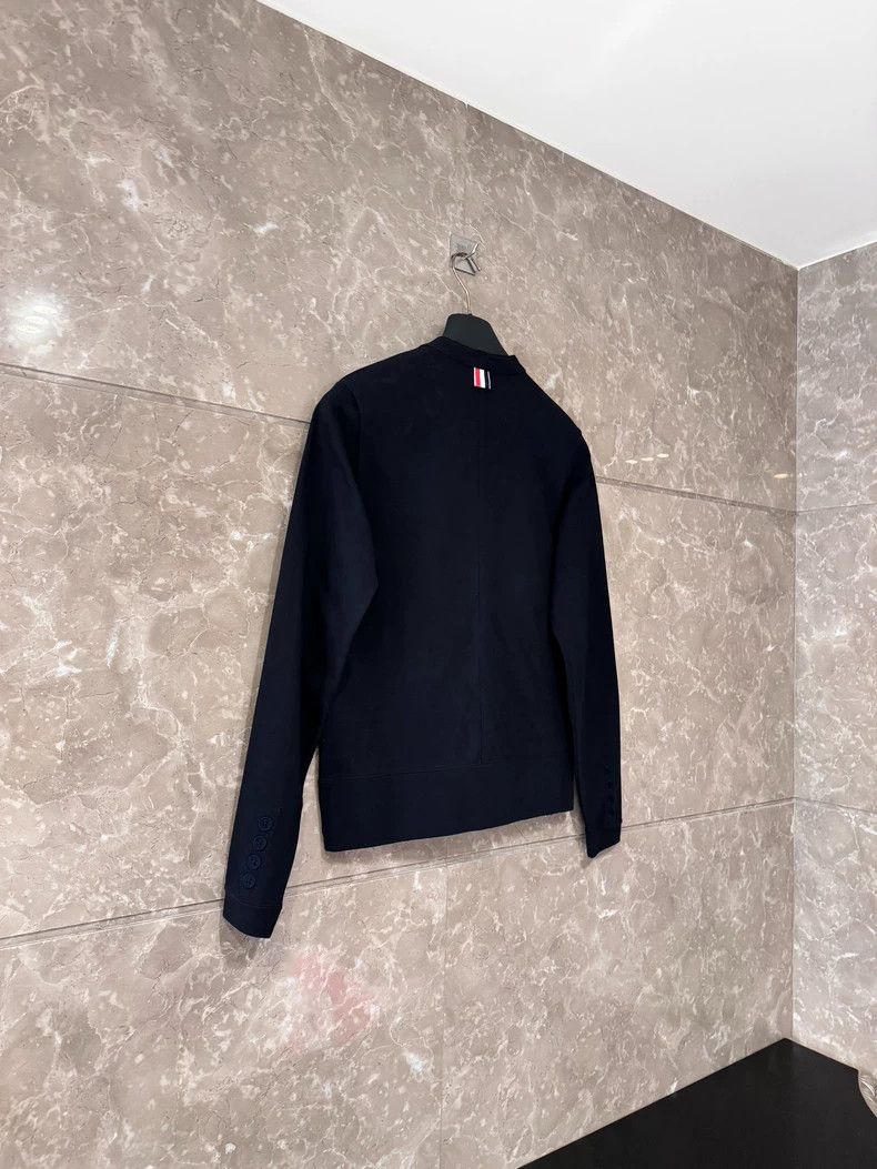 Thom Browne Thom Browne size1 Dark blue cotton embroidered cardigan Size US S / EU 44-46 / 1 - 2 Thumbnail