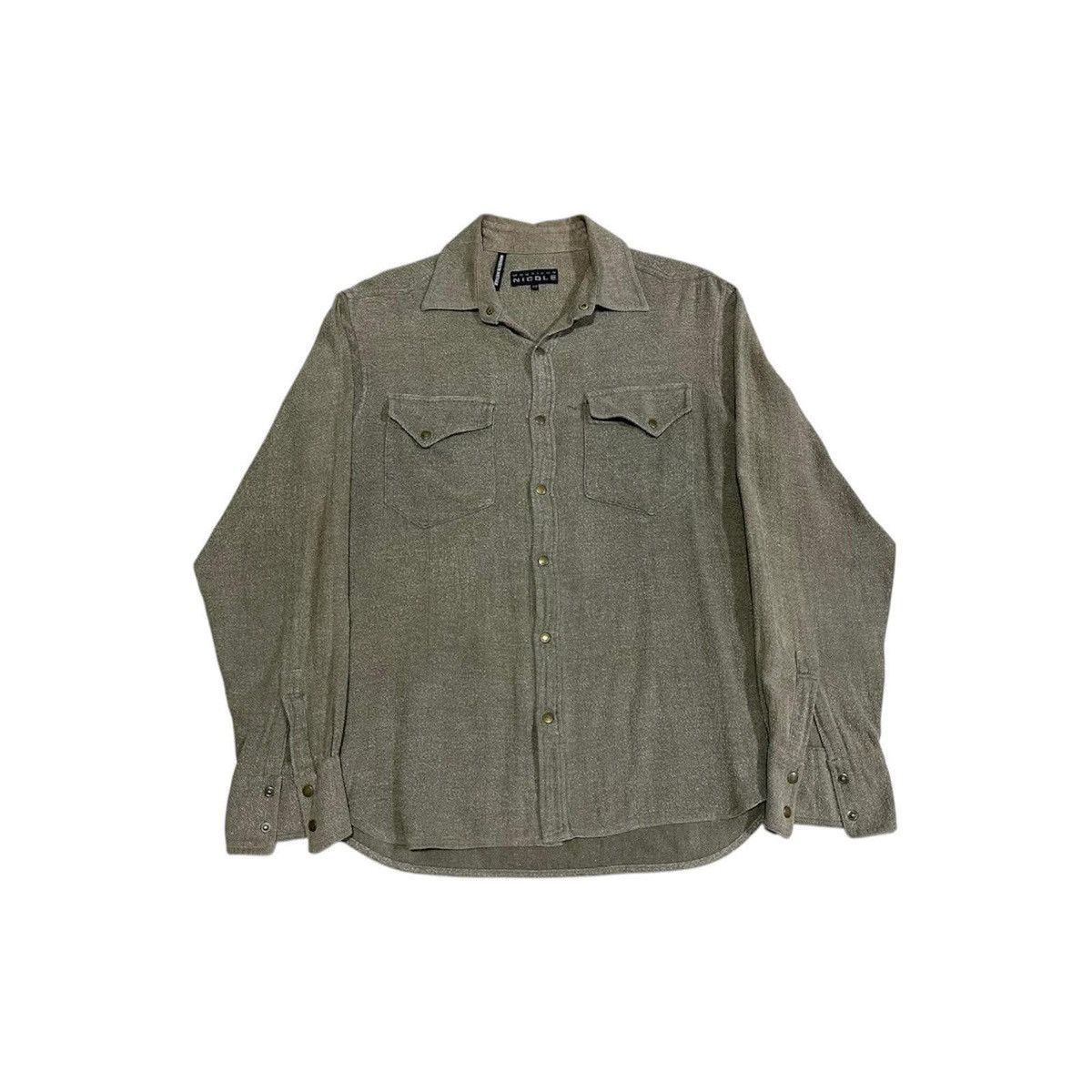 If Six Was Nine × Japanese Brand × Nicole Club 🔥Sick Y2K Monsieur Nicole Double Pockets Western Shirt Punk Size US L / EU 52-54 / 3 - 2 Thumbnail
