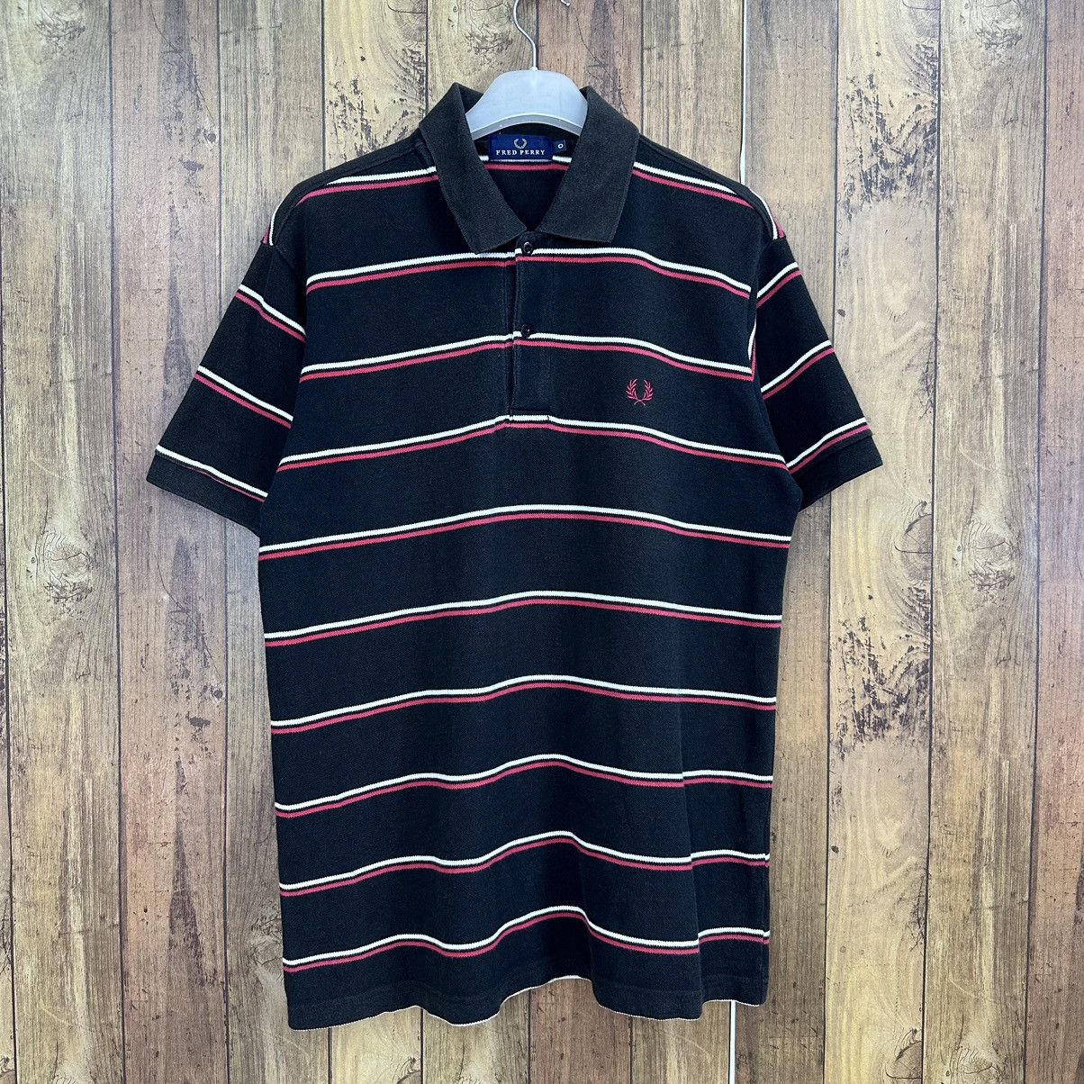 Fred Perry Vintage Fred Perry Stripe Polo Shirt A755 Size US L / EU 52-54 / 3 - 1 Thumbnail