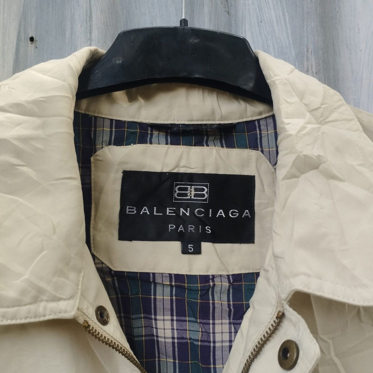 Balenciaga Balenciaga Paris Vintage Plaid-Lined Light Jacket Size US L / EU 52-54 / 3 - 3 Thumbnail