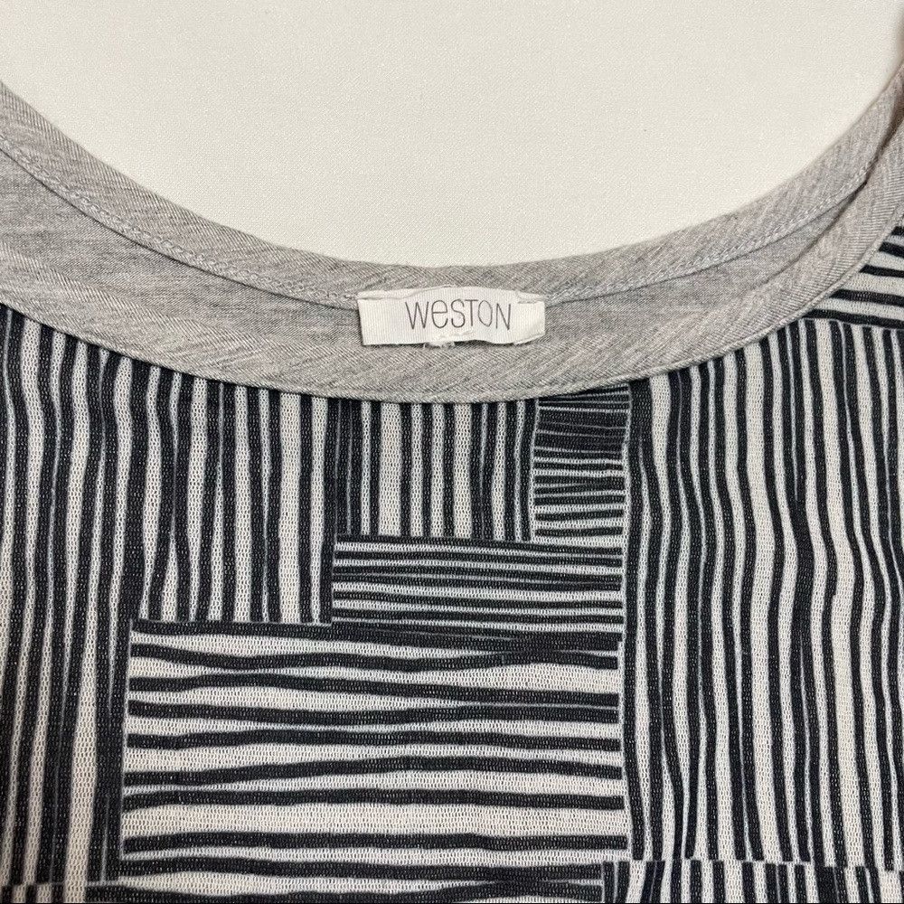 Anthropologie Anthropologie Weston Gray Black 3/4 Sleeve Layered Top Size Size M / US 6-8 / IT 42-44 - 6 Thumbnail