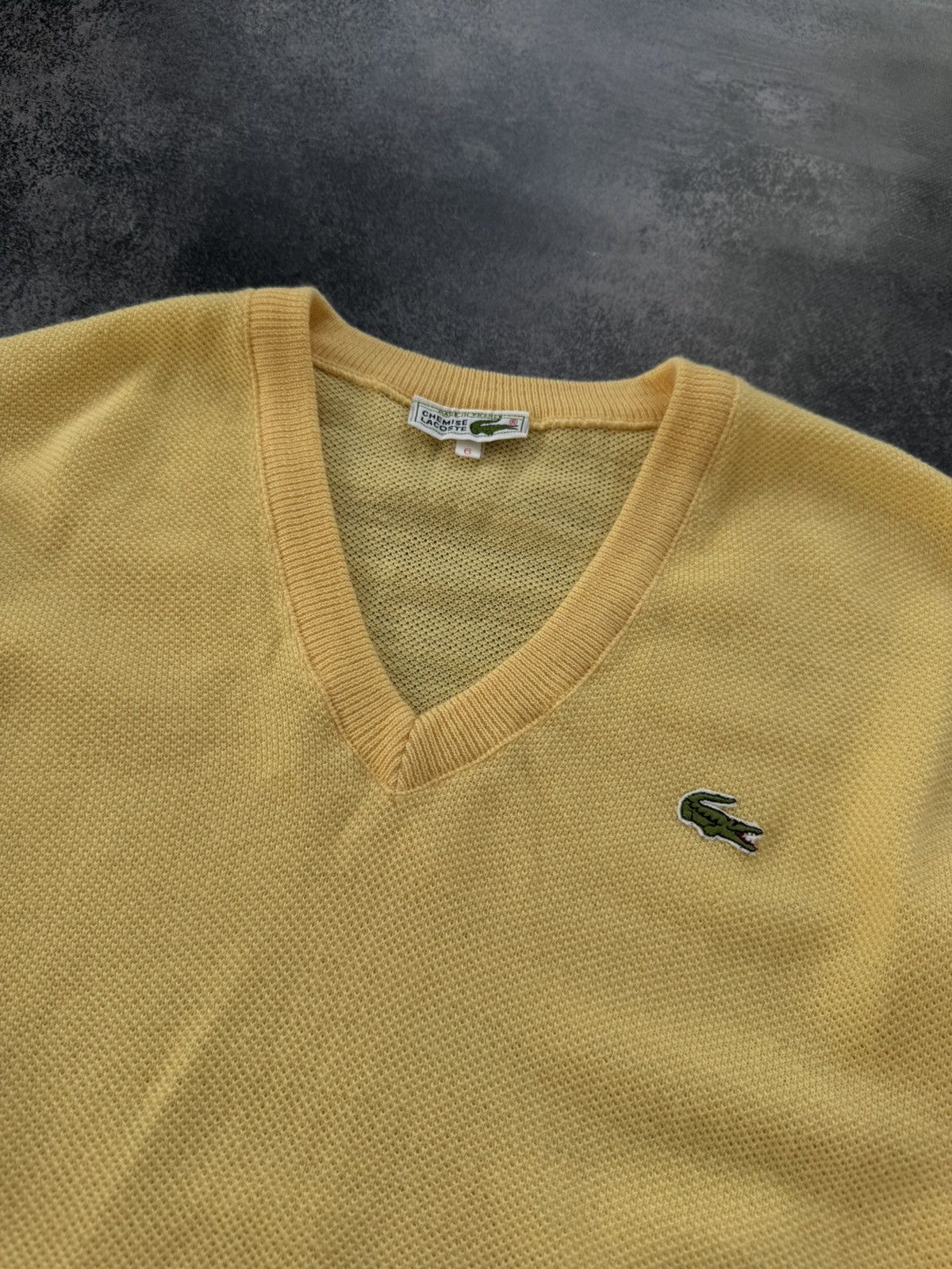 Lacoste Vintage Chemise Lacoste Wool Sweater V- Neck Size US XL / EU 56 / 4 - 4 Thumbnail