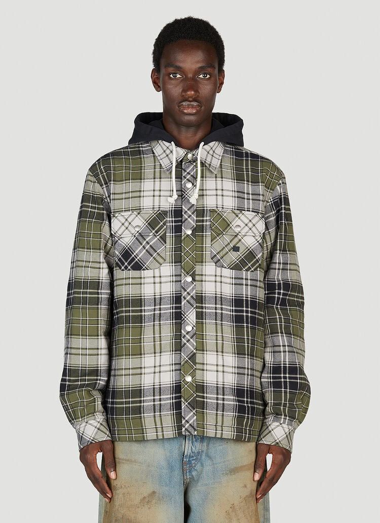 Acne Studios Acne Studios Checked Hooded Jacket Size US S / EU 44-46 / 1 - 1 Thumbnail