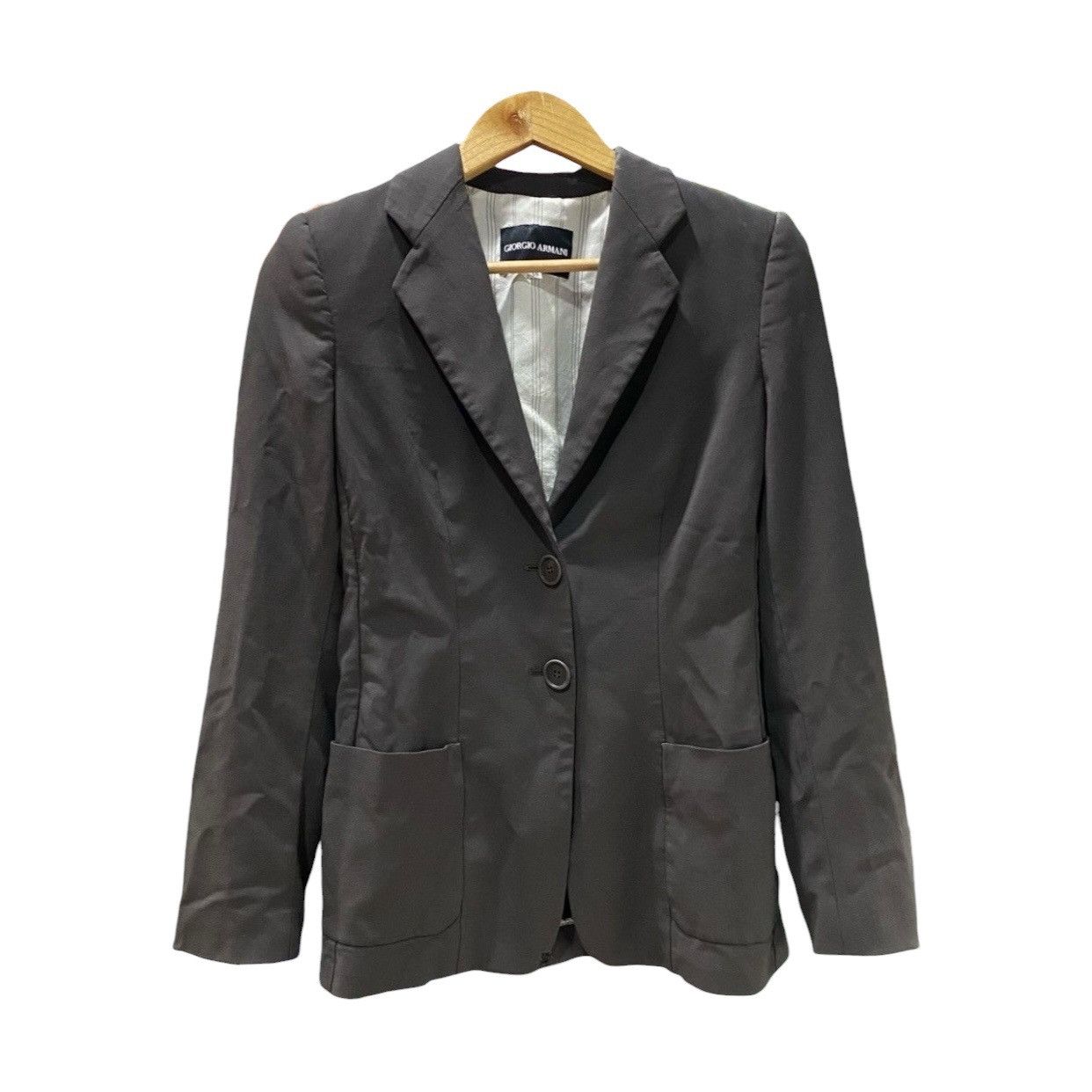 Giorgio Armani Archival Giorgio Armani Made in Italy Two-Button Blazer Grey Size 38R - 1 Thumbnail